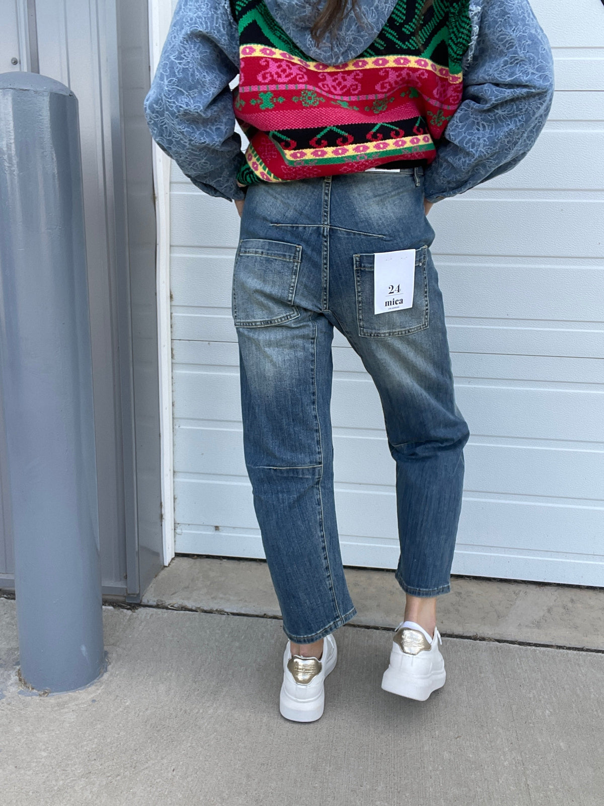 Mica Becca Super High Barrel Leg Jeans 227 In 2 Colors