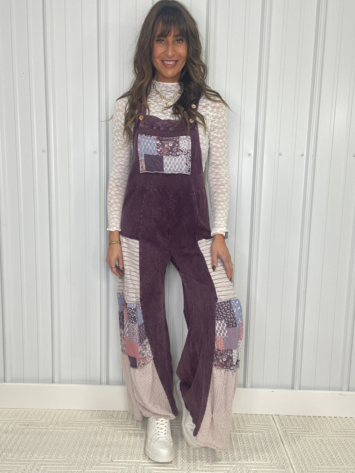 Meadow Mosaic Patchwork Jumpsuit in 2 Colors *Final Sale*