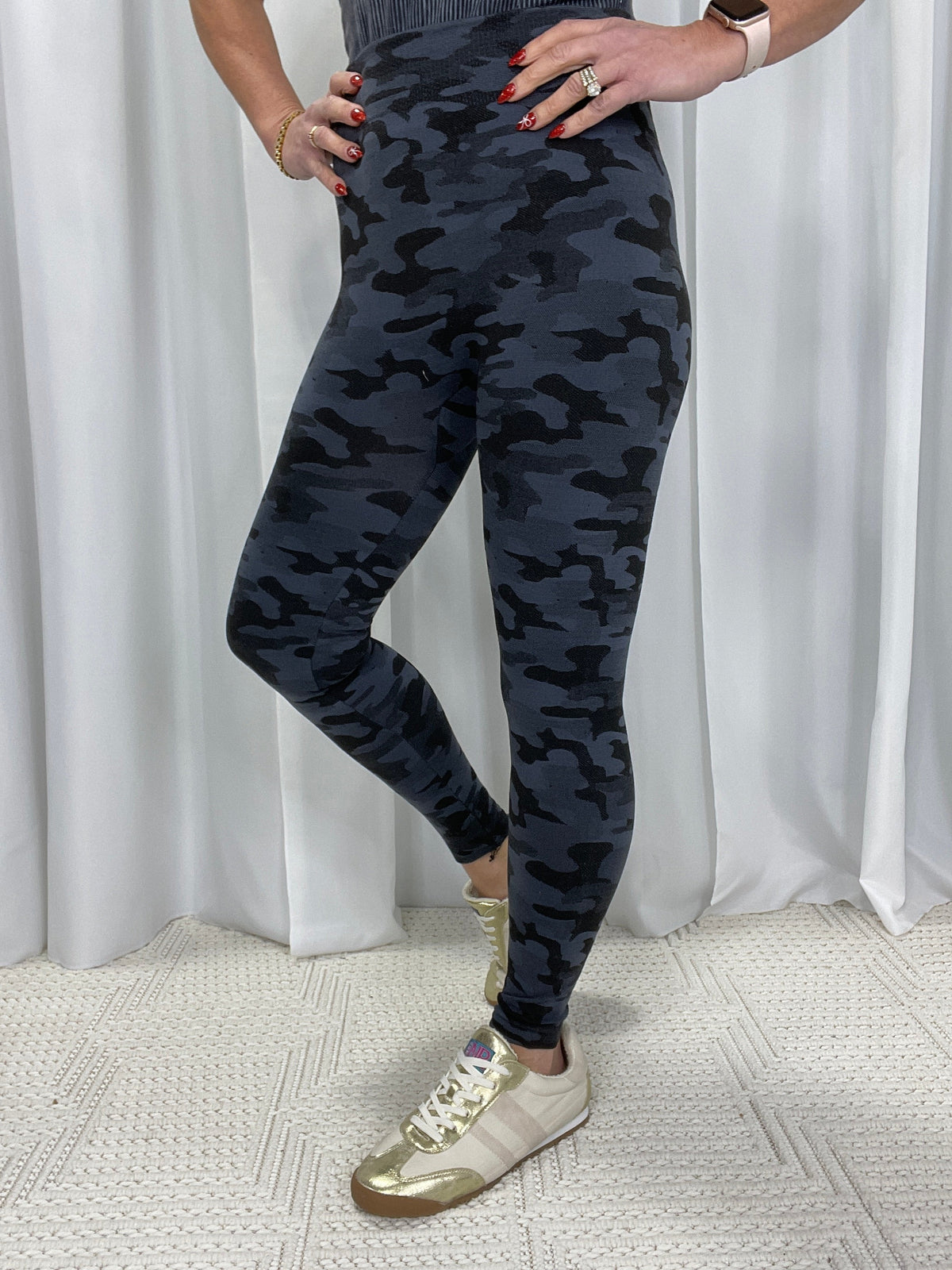 Staying In Comfort Patterned Fleece Lined Leggings In 2 Colors *Final Sale*
