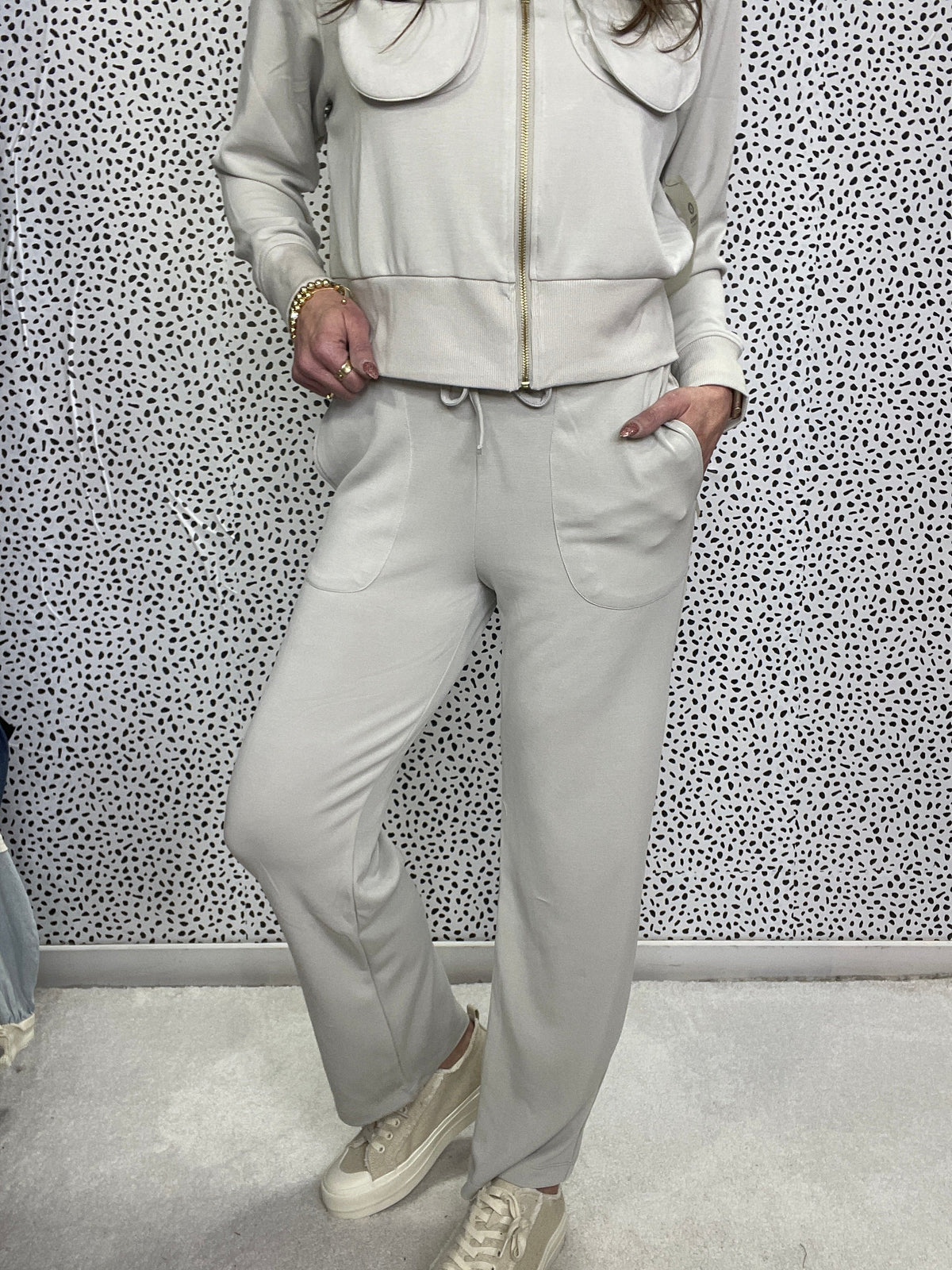Can't Wait To Chill Wide Leg Pants In Grey *Final Sale*