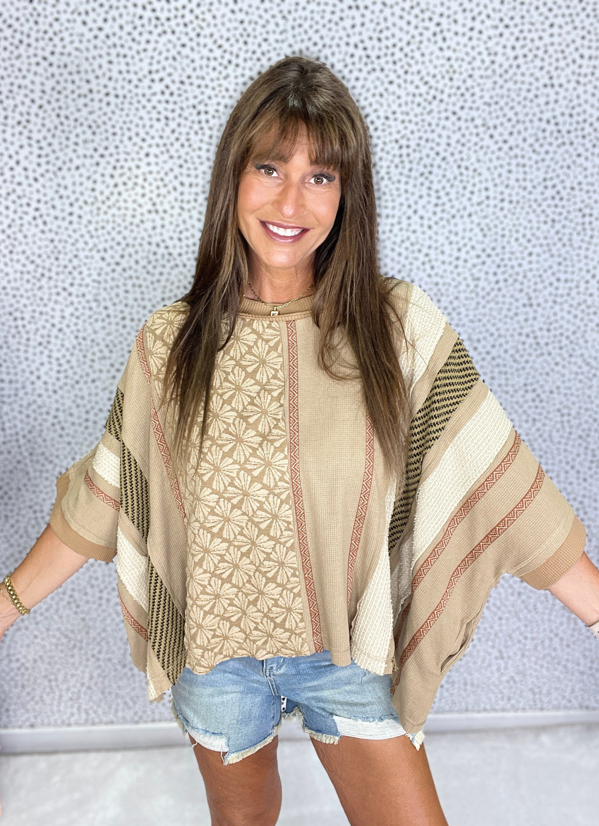 Oli & Hali Going The Distance Washed Striped Top In 2 Colors