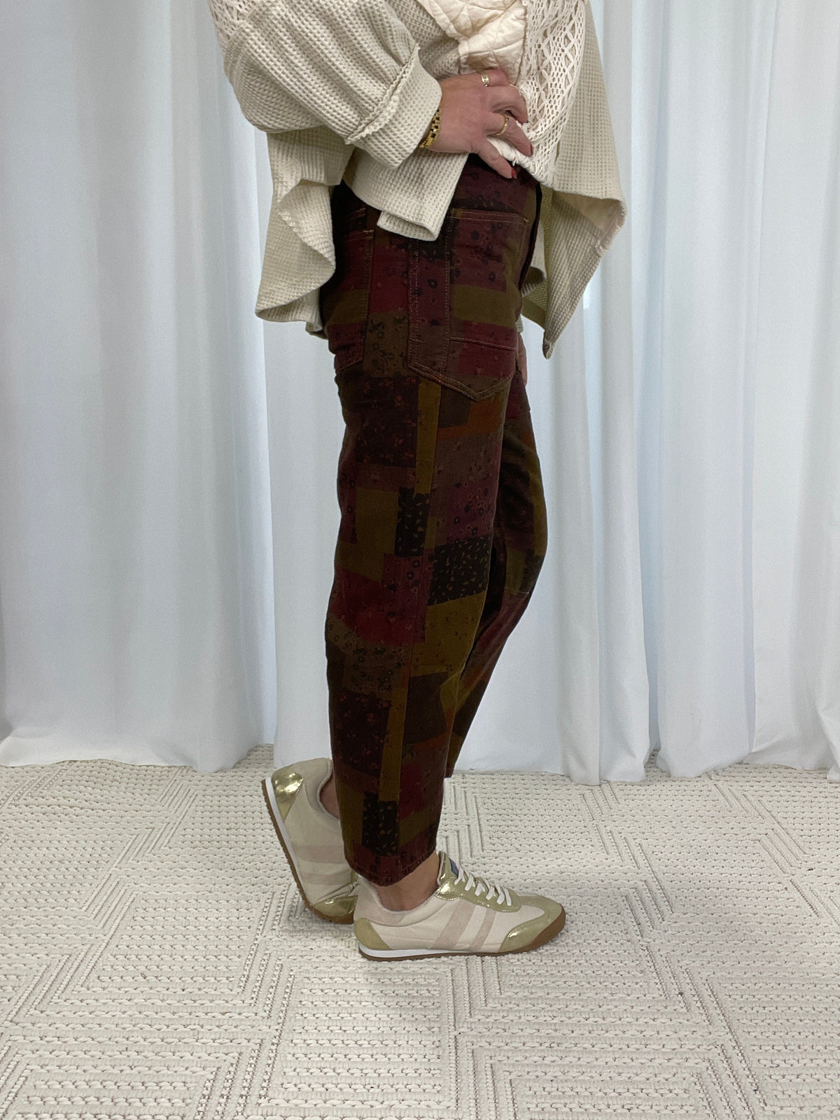 The Year It's Been Patch Printed Pants In Olive