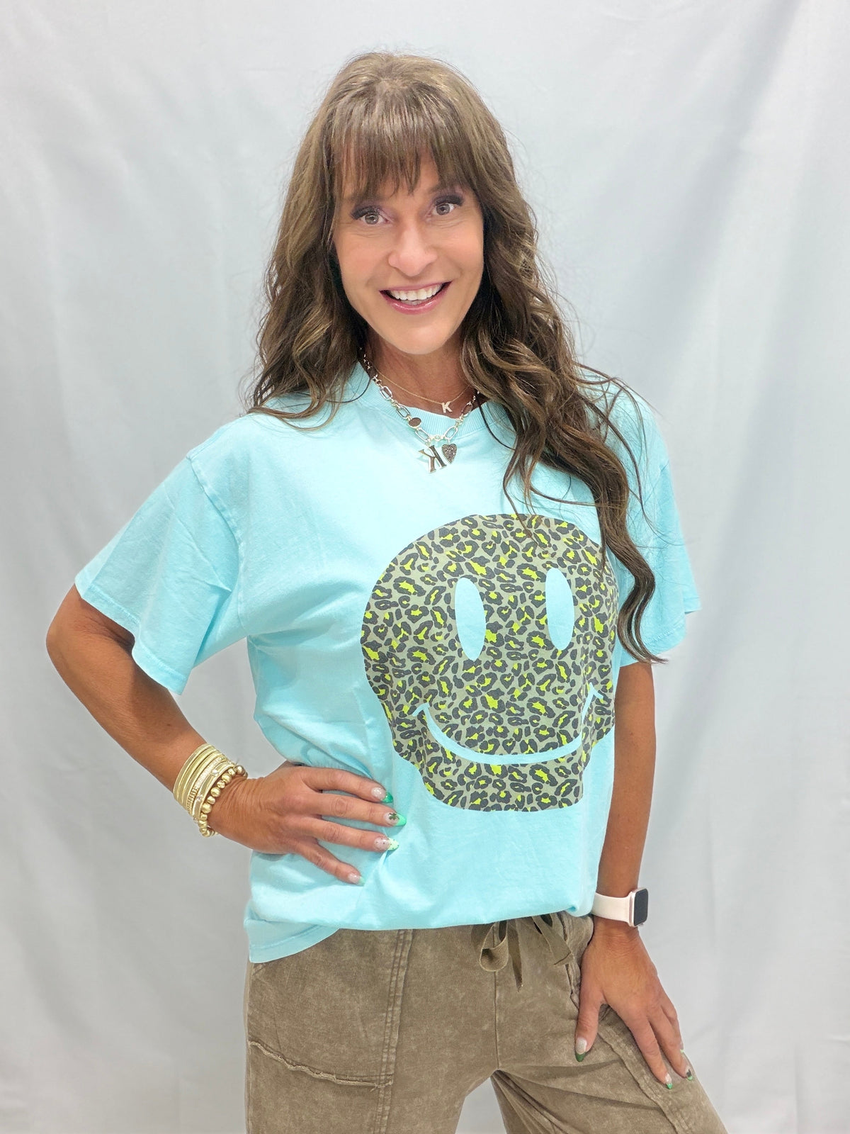 Wild Smile Mineral Washed Oversized Top In 4 Colors