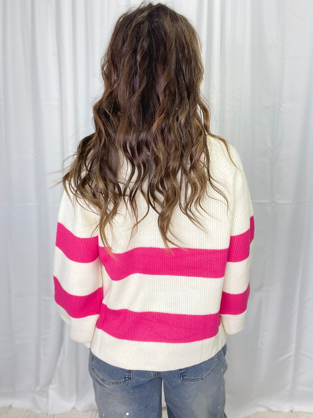 POL Goal Setter Long Sleeve Sweater In Cream *Final Sale*
