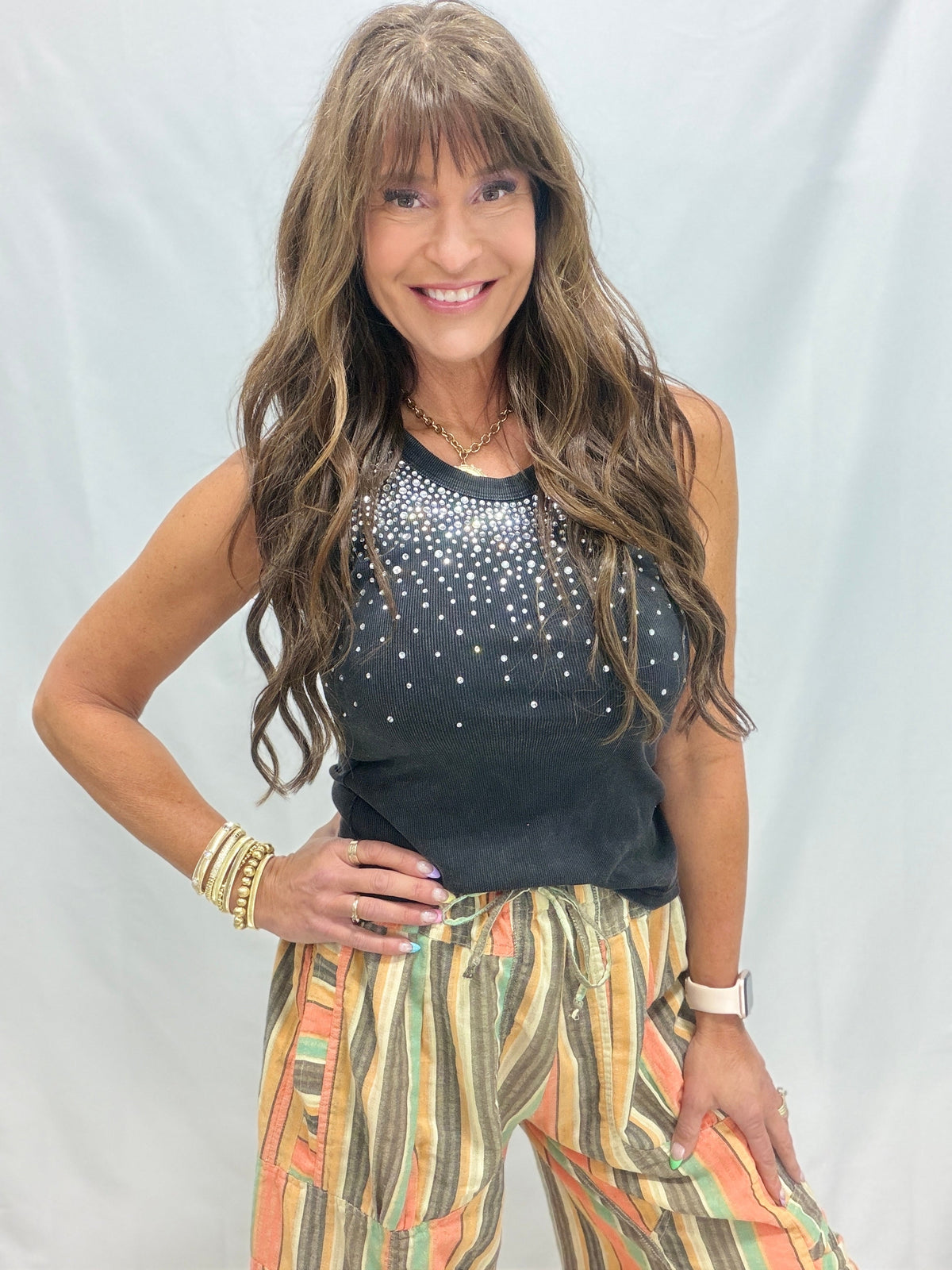 Take Off Embellished Tank Top In 2 Colors