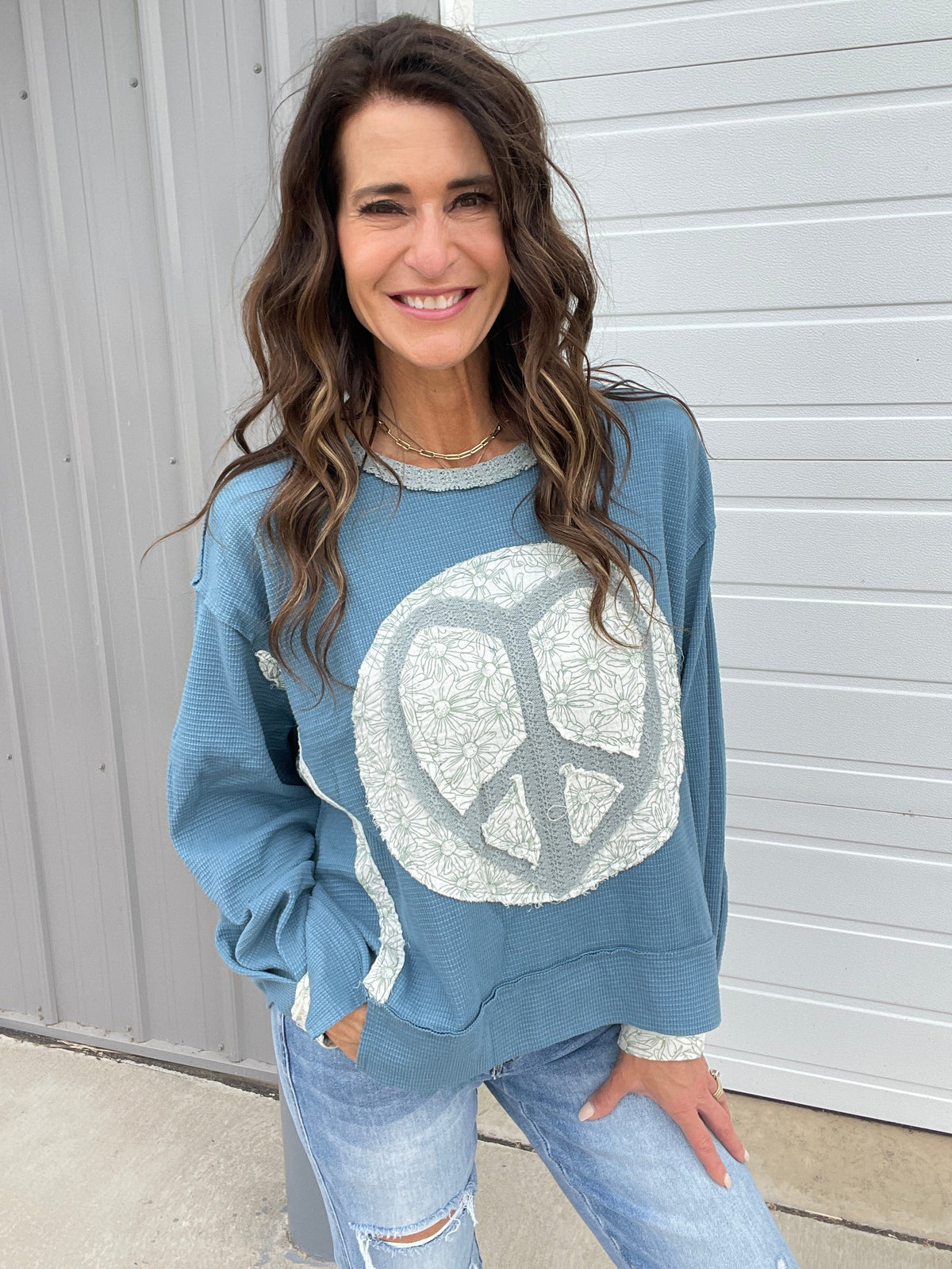Pol Always Loving You Knit Crewneck Pullover In 4 Colors: Olive, Pink, Blue, Cream *Final Sale*