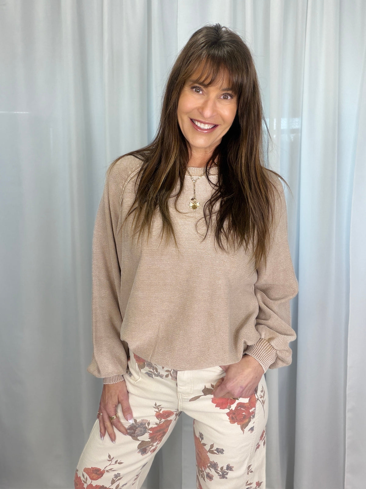 Love For Me Mineral Washed Sweater In 2 Colors