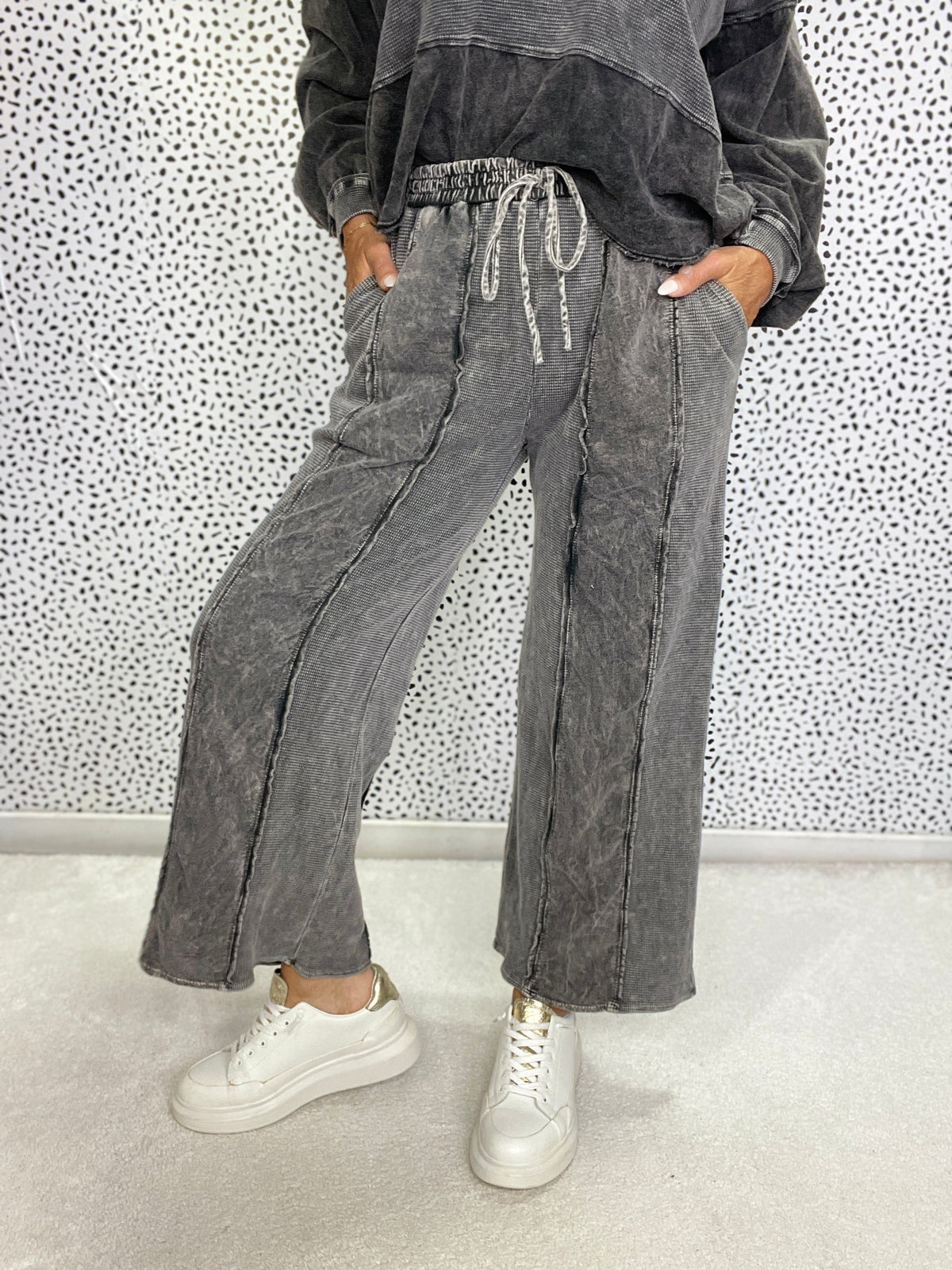 Dust Dye Waffle Crop in 2 Colors