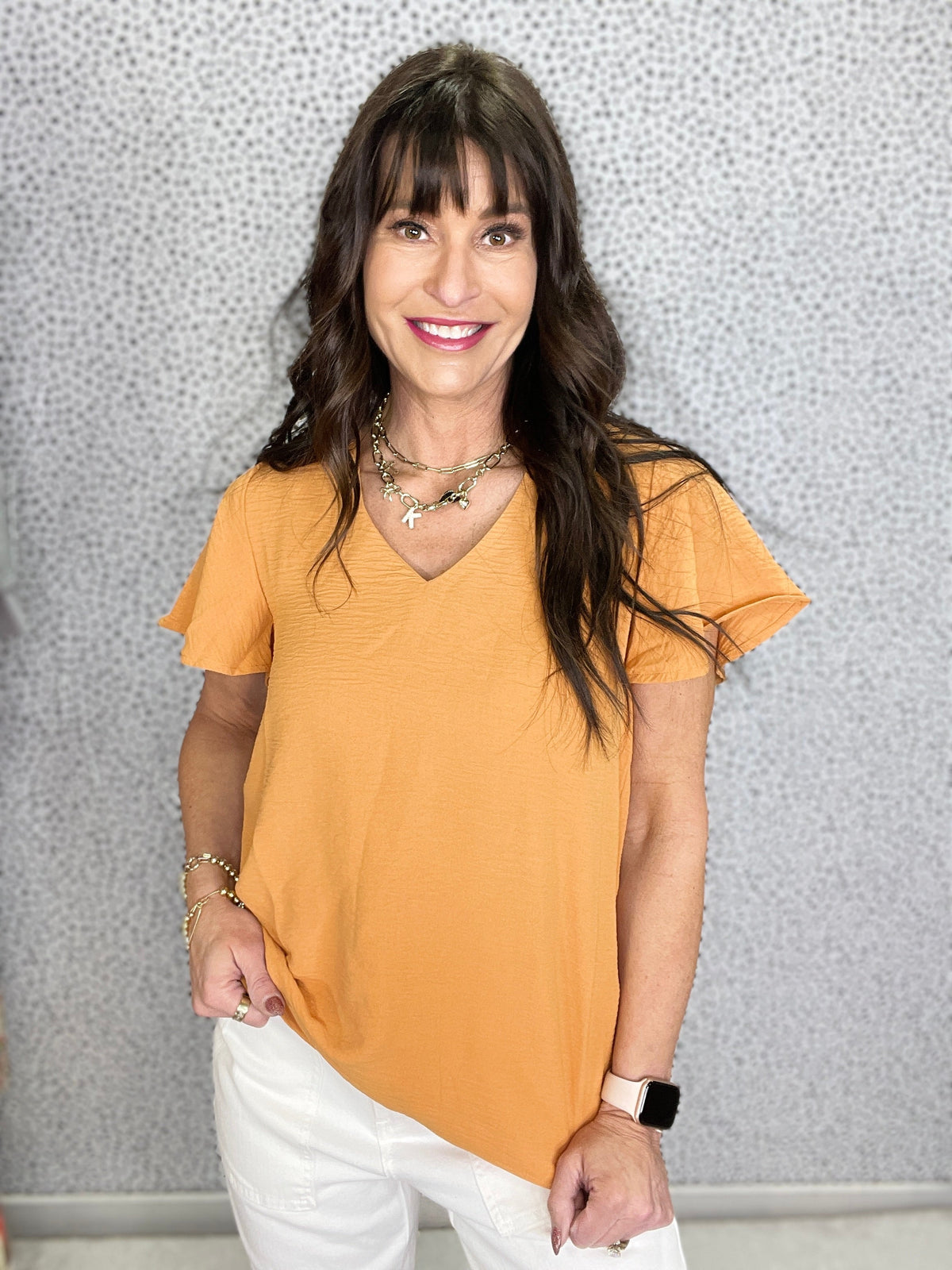 Keep Your Cool Flutter Sleeve V Neck In 4 Colors *Final Sale*
