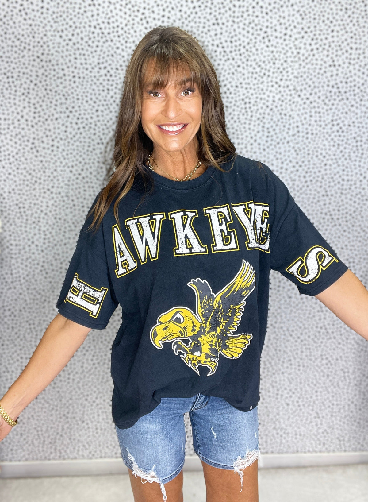 Iowa Southern Split Oversized Band Tee in 2 Colors