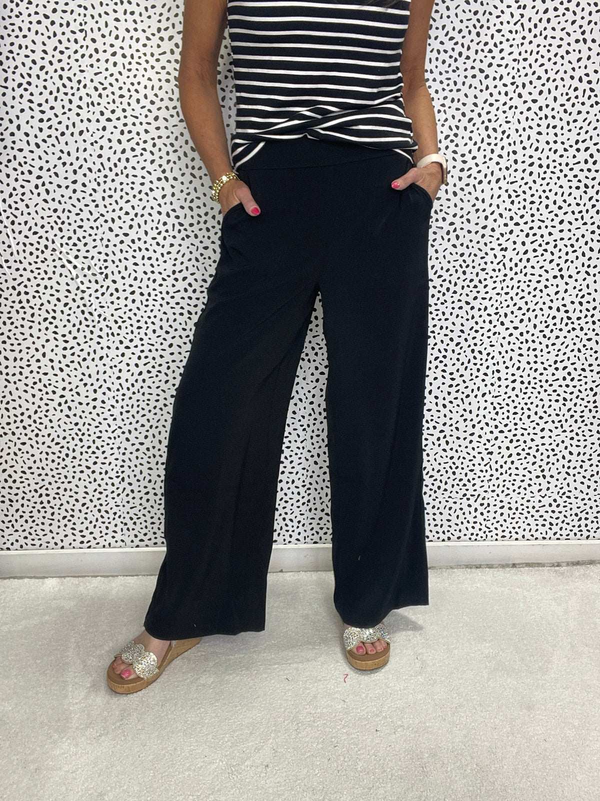 Above It All High Waisted Solid Knit Pants In 2 Colors *Final Sale*
