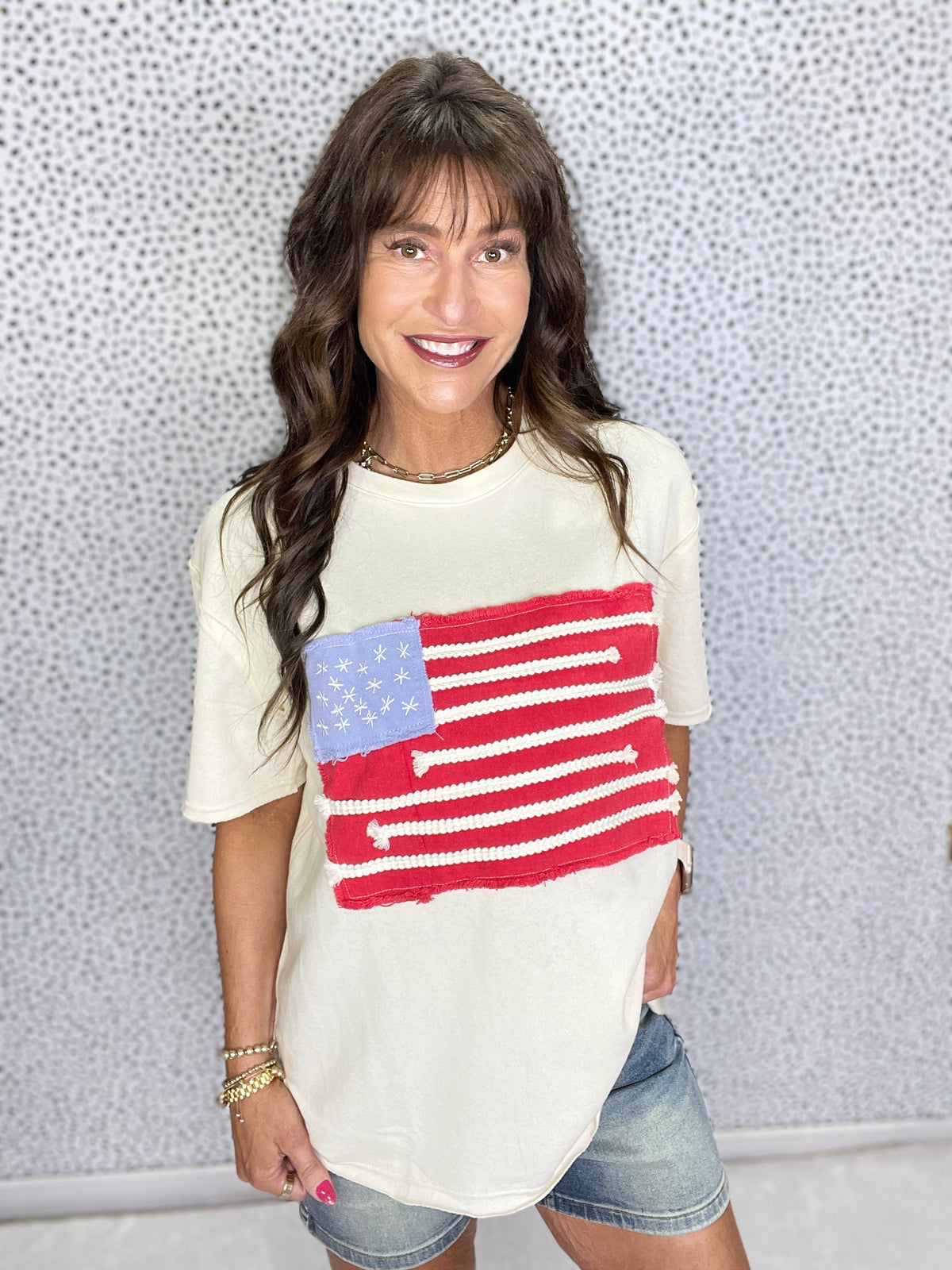 Star-Spangled Cutie Easy Fit Top in 2 Colors