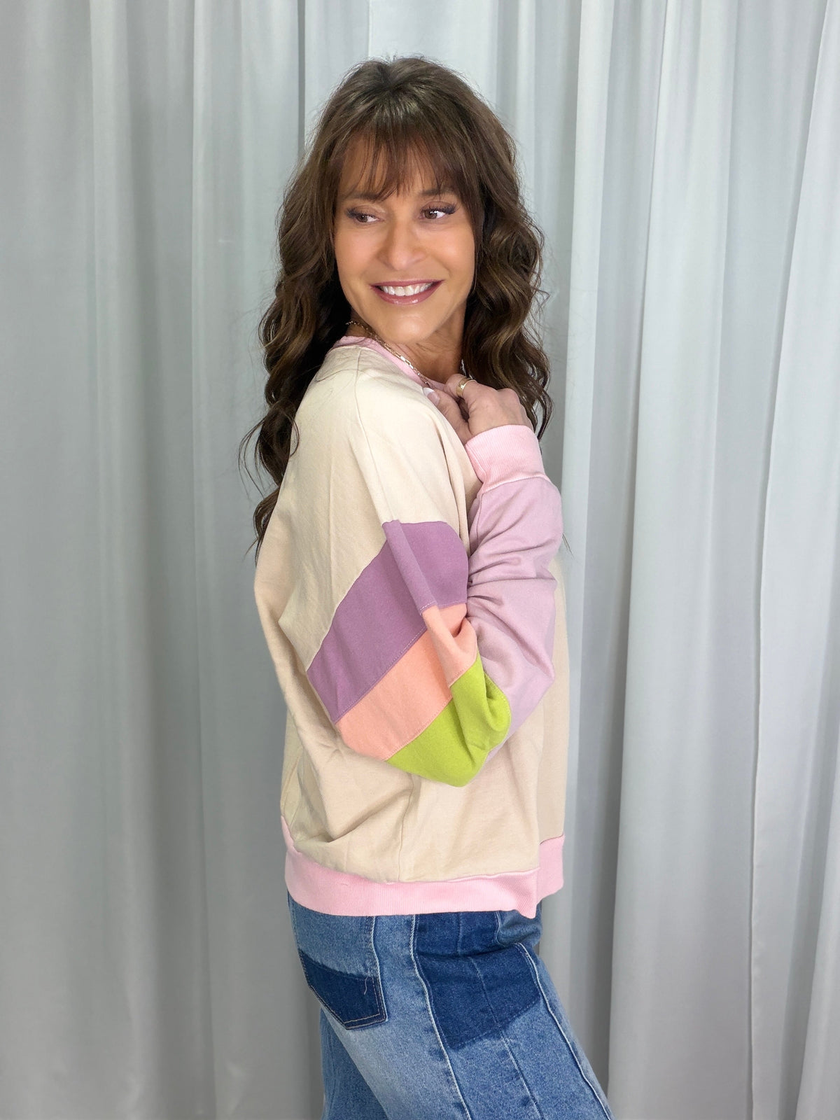 Colorburst Cozy Stripe Crew *Final Sale*