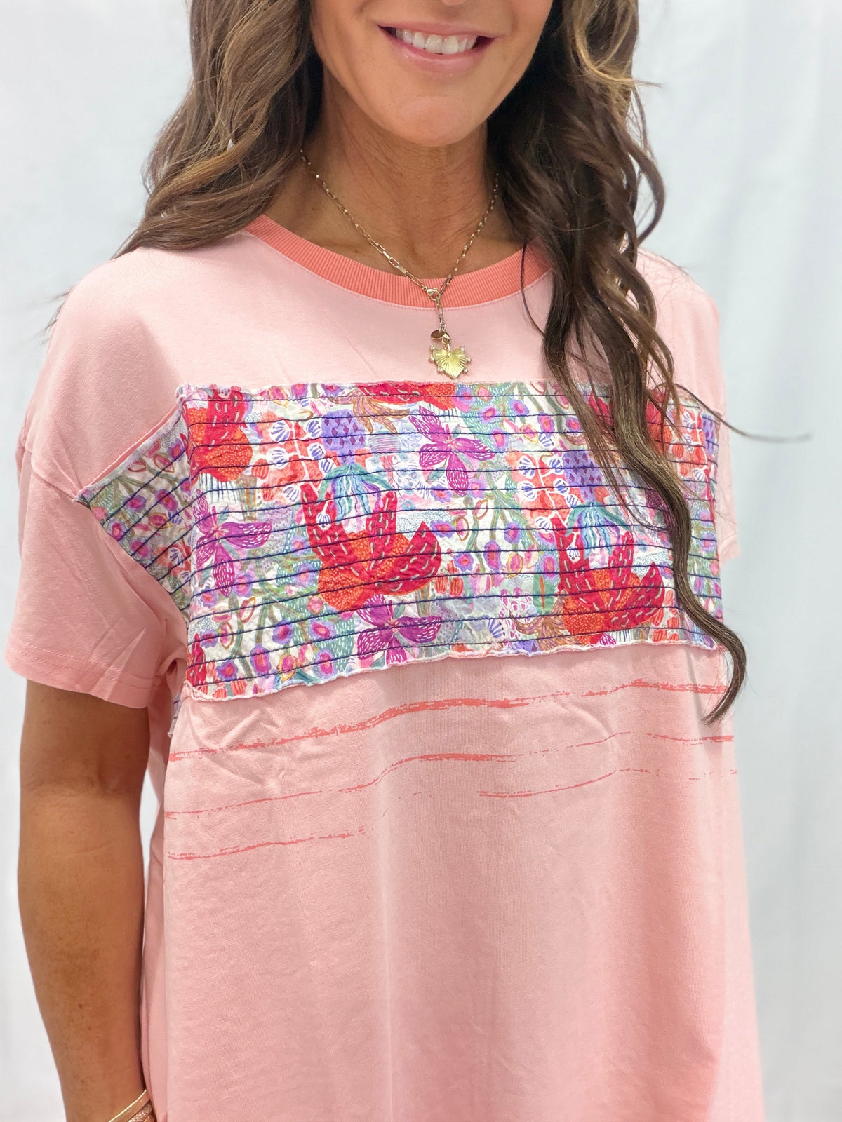 Touch Of The Tropics Sharkbite Hem Top In 2 Colors