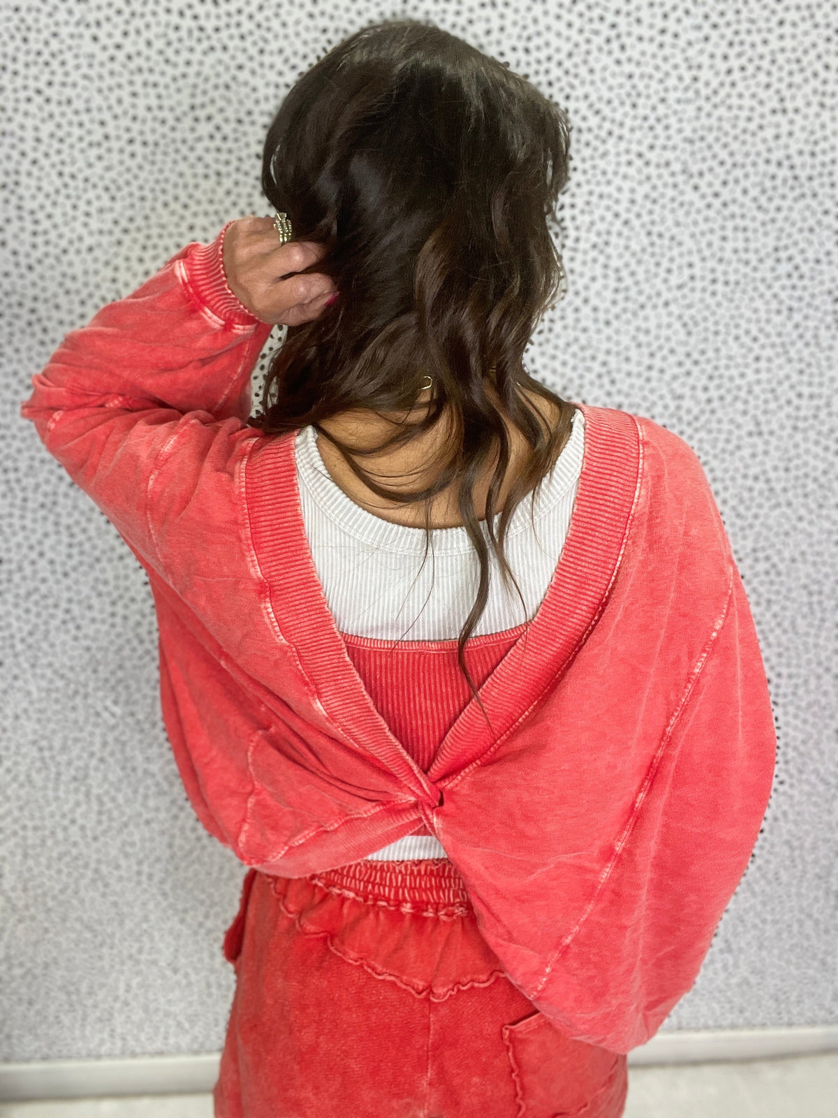 Follow Along Reversible Top In Red *Final Sale*