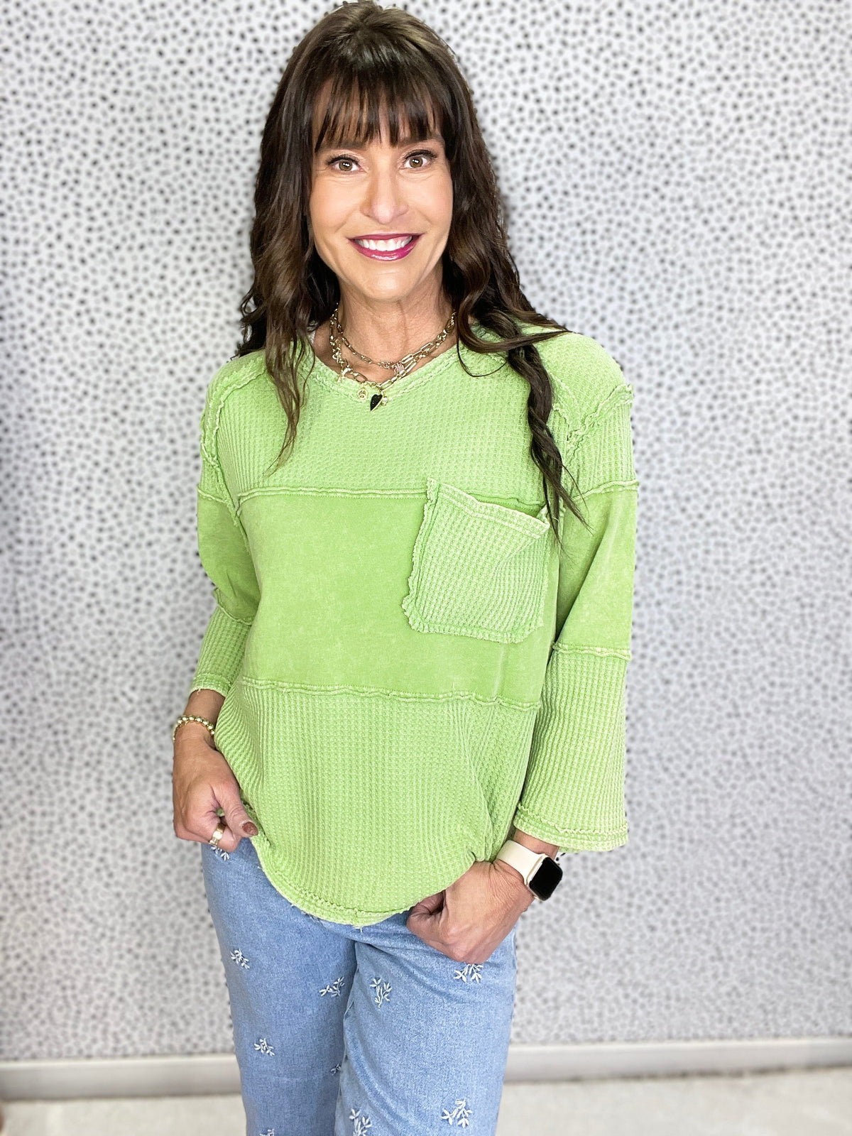 Something To Say Cotton Thermal Knit Top In 5 Colors *Final Sale*