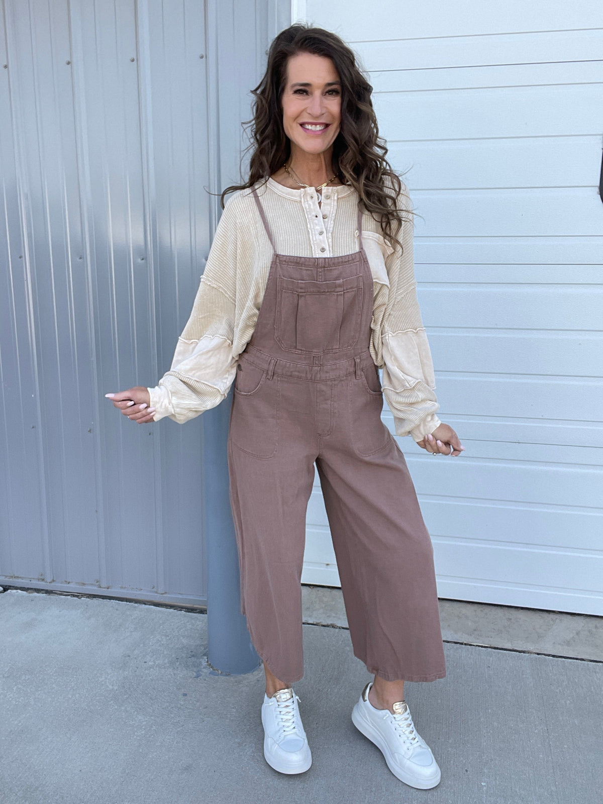 Heartbreaker Washed Twill Overalls In 2 Colors: Mocha, Sage *Final Sale*