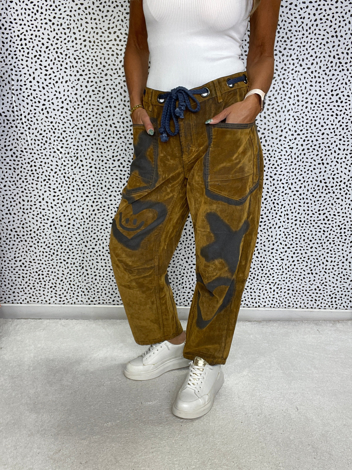 Oli & Hali Happy Trails Corduroy Pants In Brown *Final Sale*