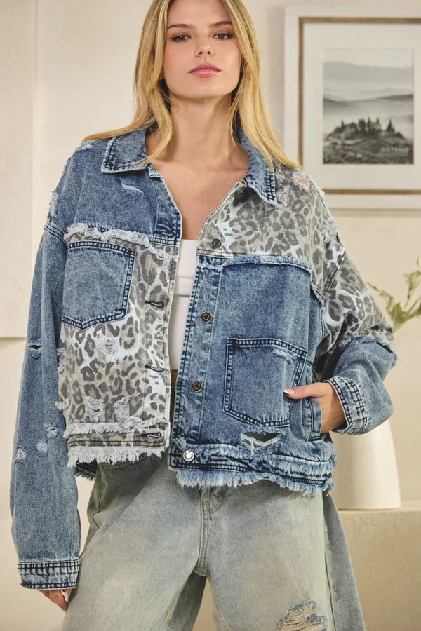 Oli & Hali Wild Side Denim Jacket In Denim