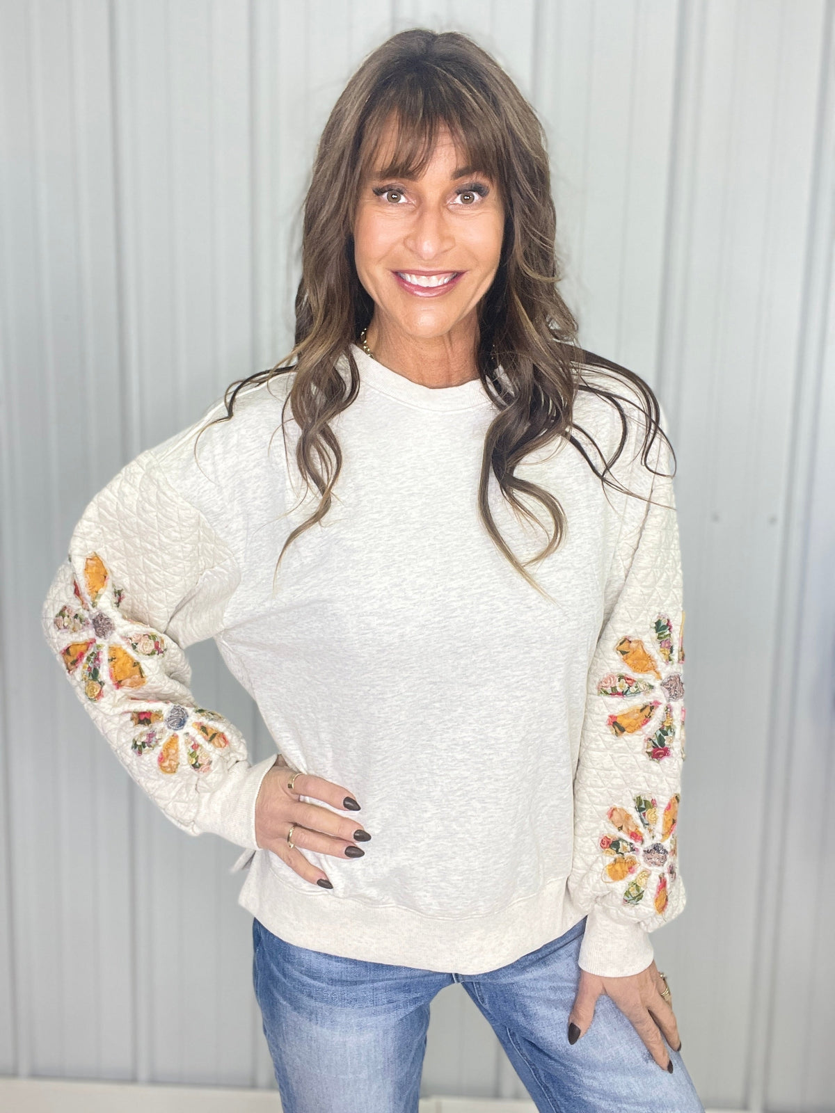 Wildflower Sleeve Pullover in 2 Colors
