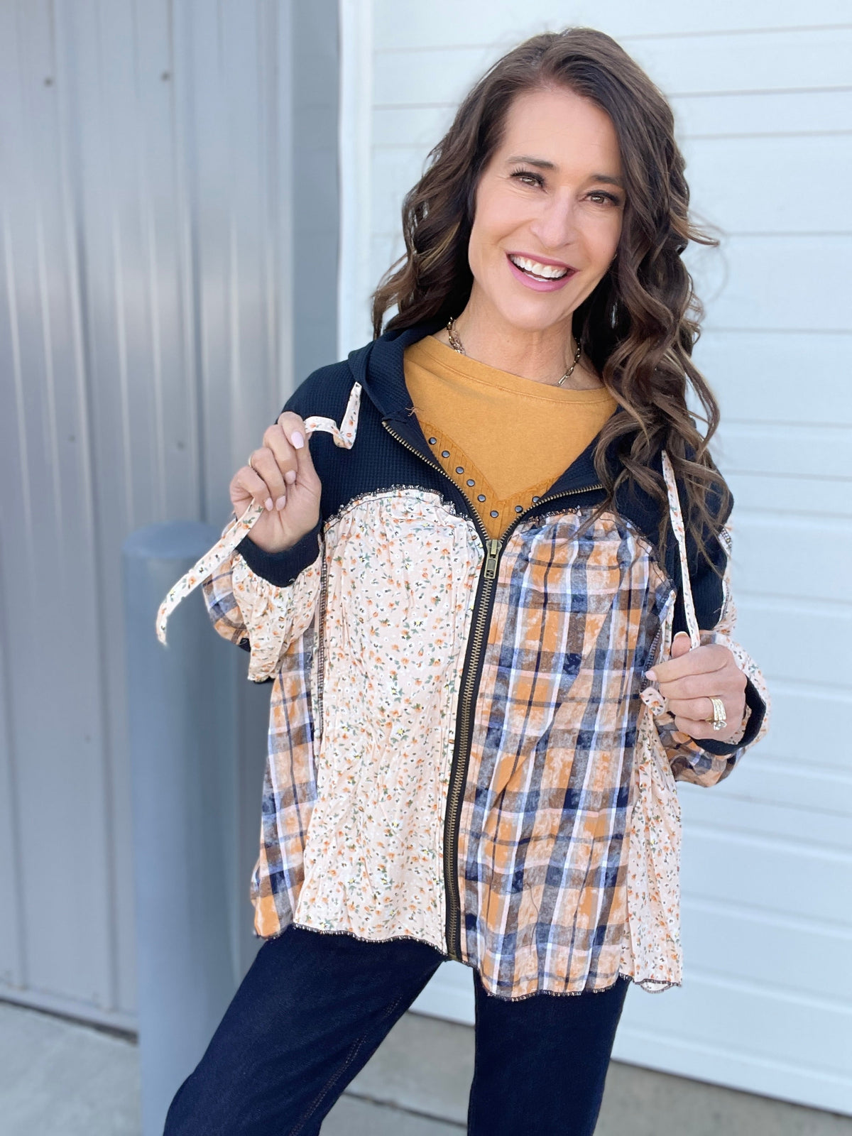 Pol Love And Beauty Long Sleeve Zip Up Shirt Jacket In 3 Colors