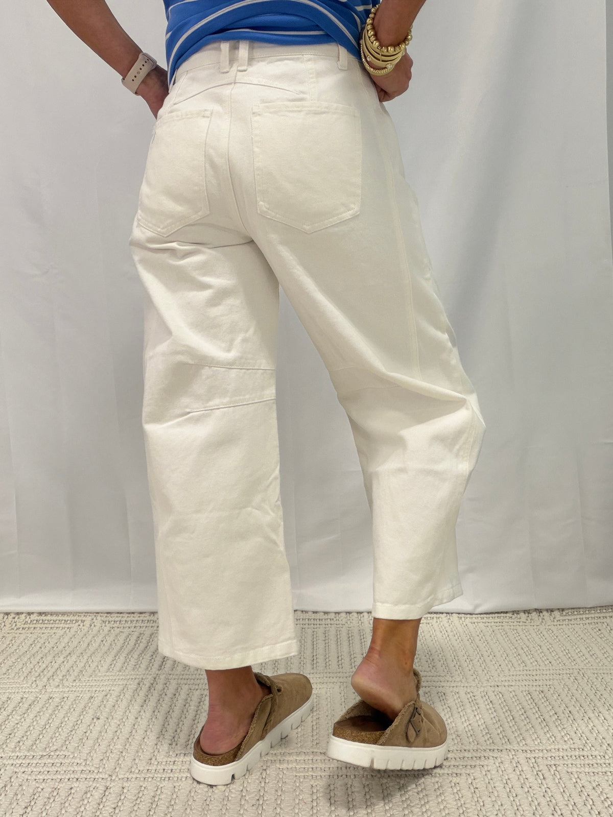 Feeling Deep In My Soul Barrel Jeans In White