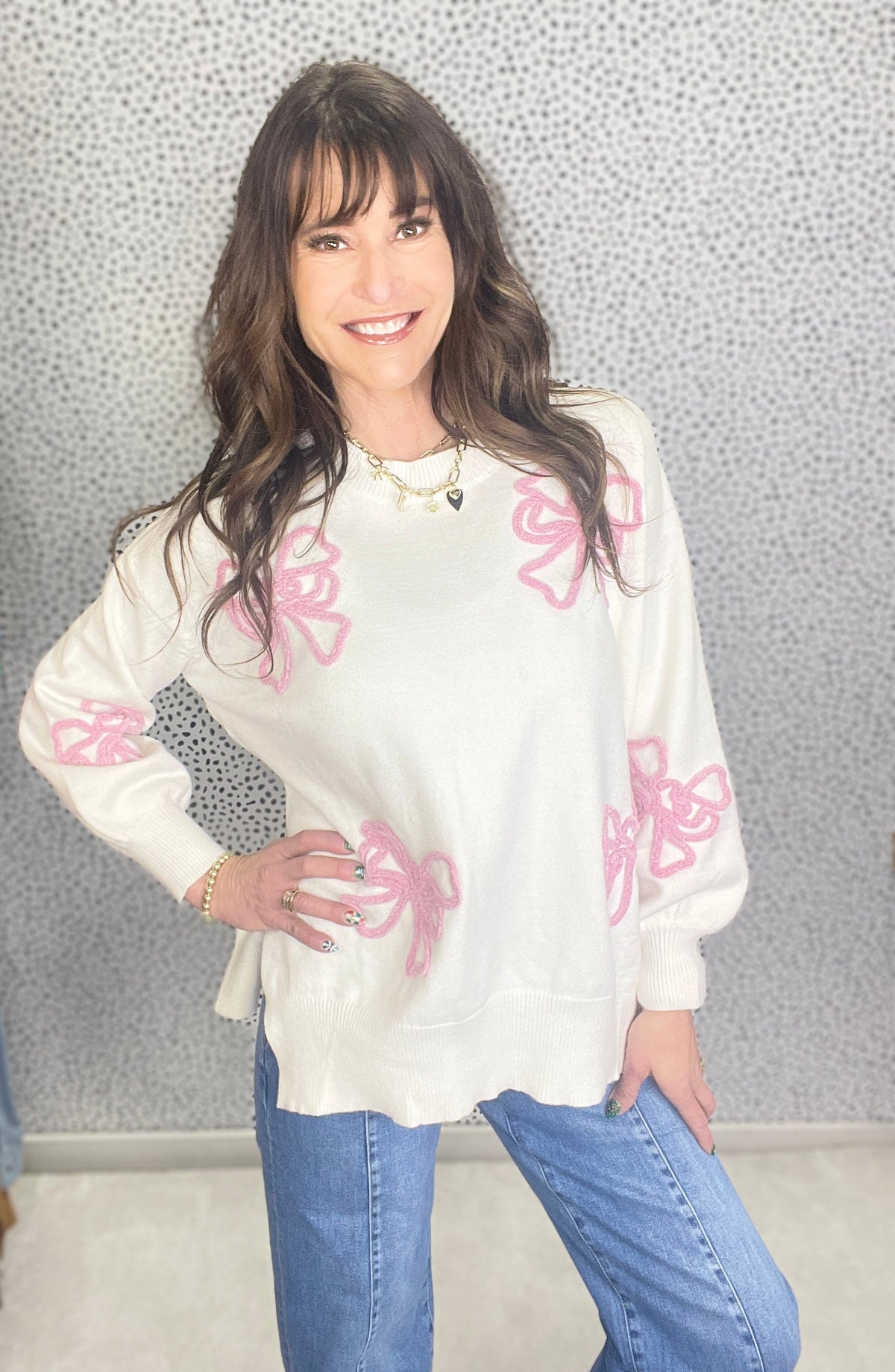 Tied With Love Ribbon Flower Sweater Top *Final Sale*