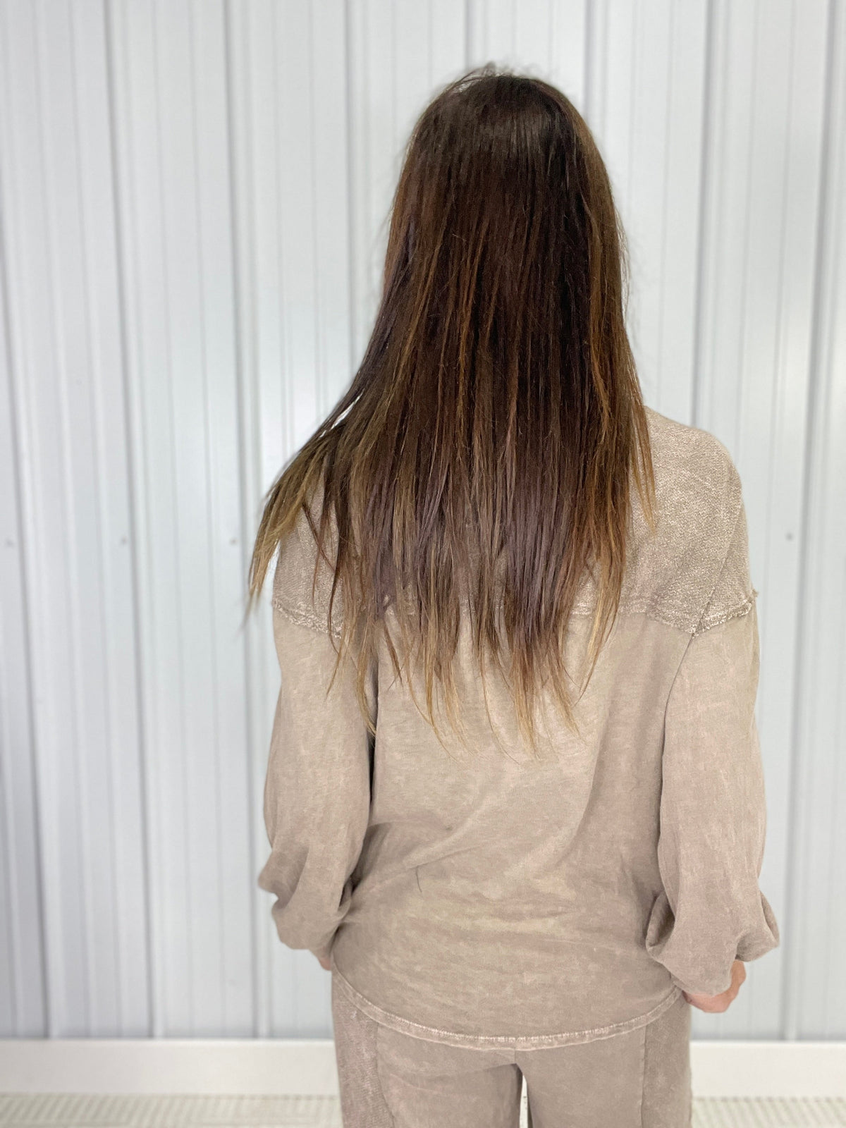 Desert Patchwork Mineral Wash Top In 2 Colors