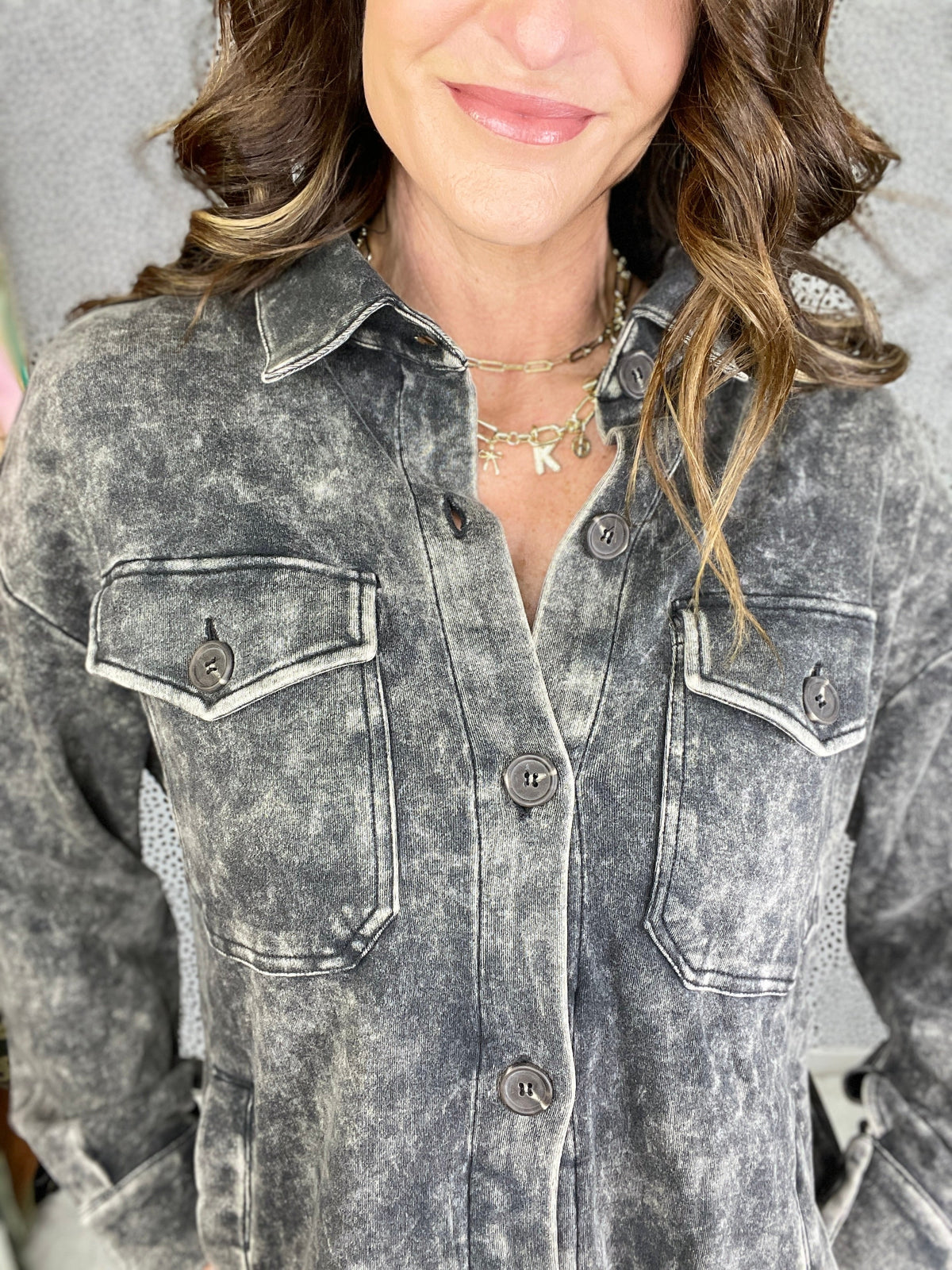 All The Chances Mineral Wash Oversized Shirt In 2 Colors *Final Sale*