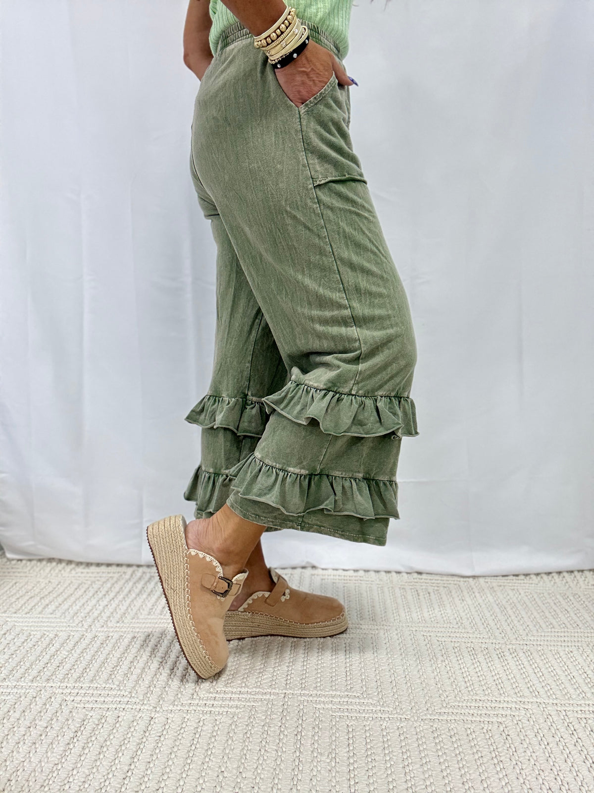Ruffle Me Right Double Ruffle Pants In 2 Colors