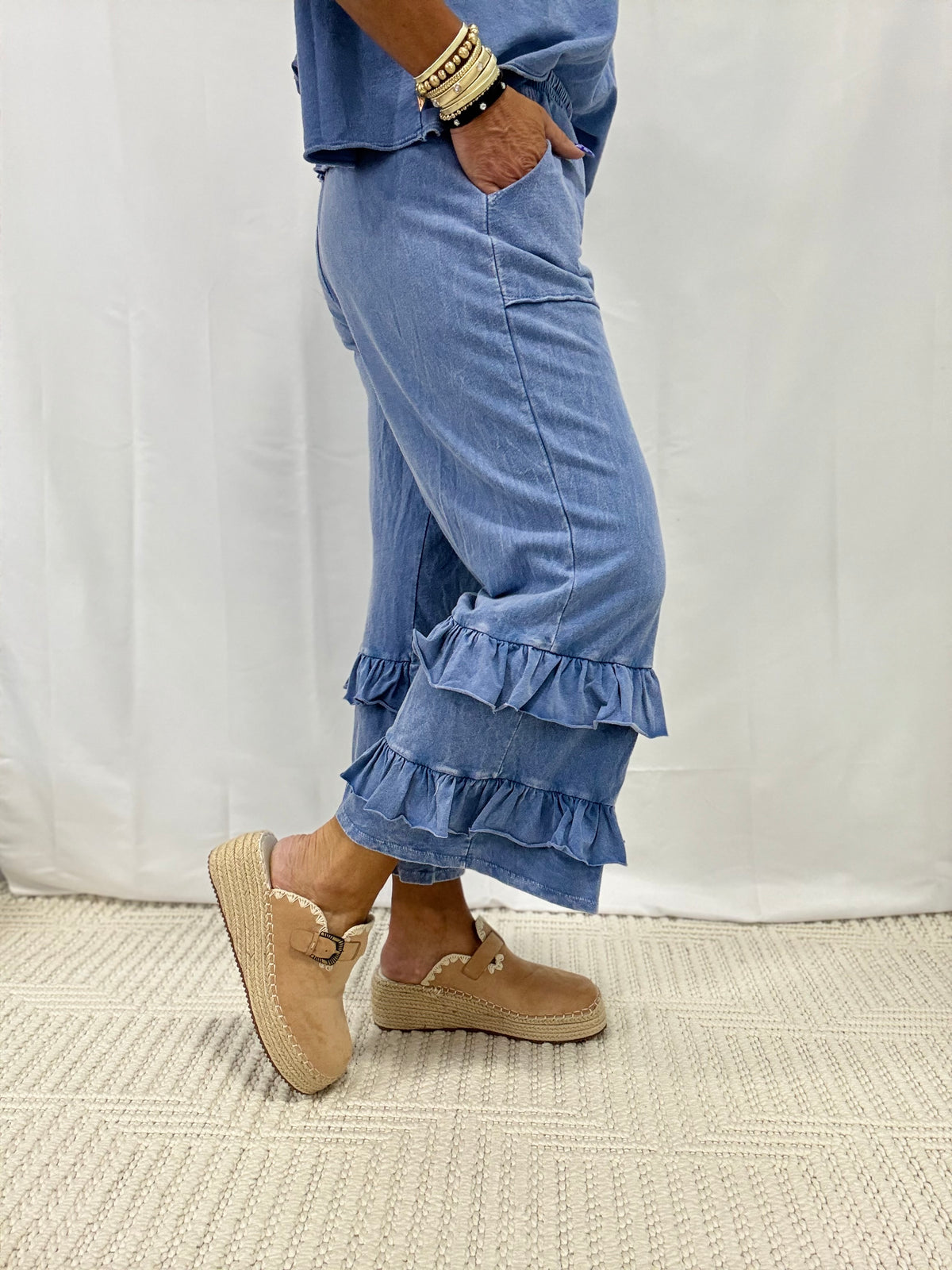 Ruffle Me Right Double Ruffle Pants In 2 Colors