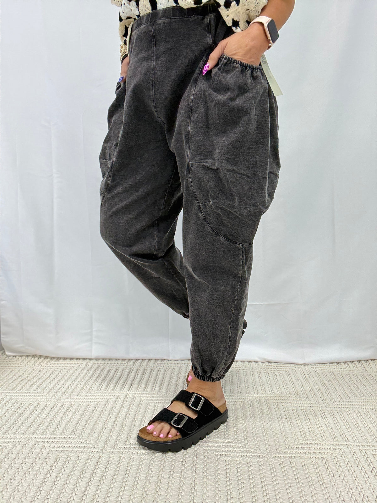 Give It Away Barrel Pants In 2 Colors
