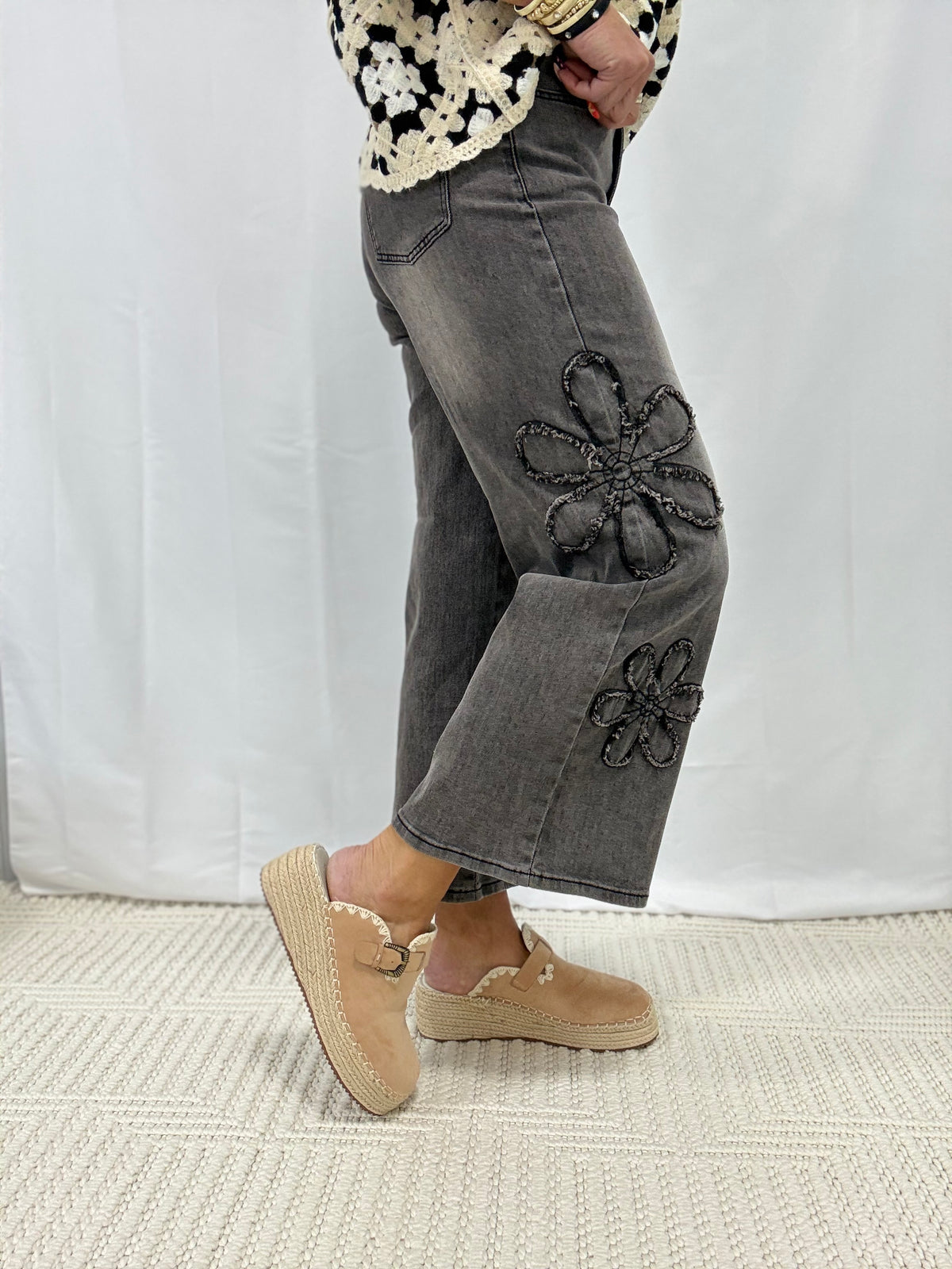 POL Relaxed Fit Denim Overalls In Blue Plaid