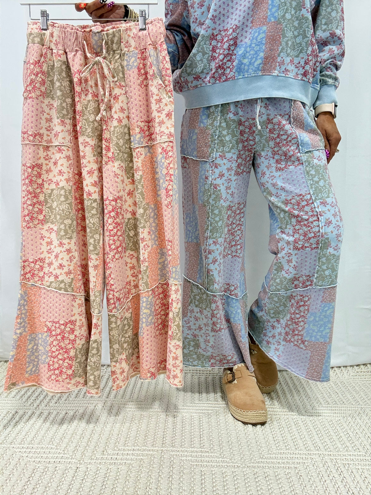Catching Glances Patchwork Pants In 3 Colors