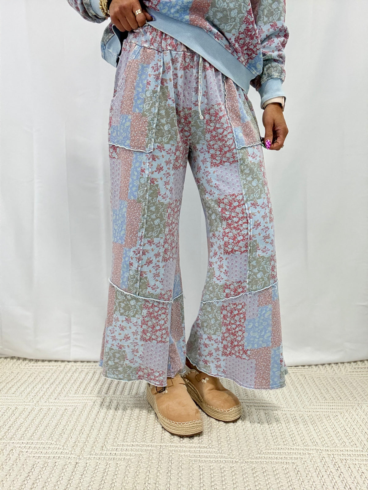 POL Relaxed Fit Denim Overalls In Blue Plaid