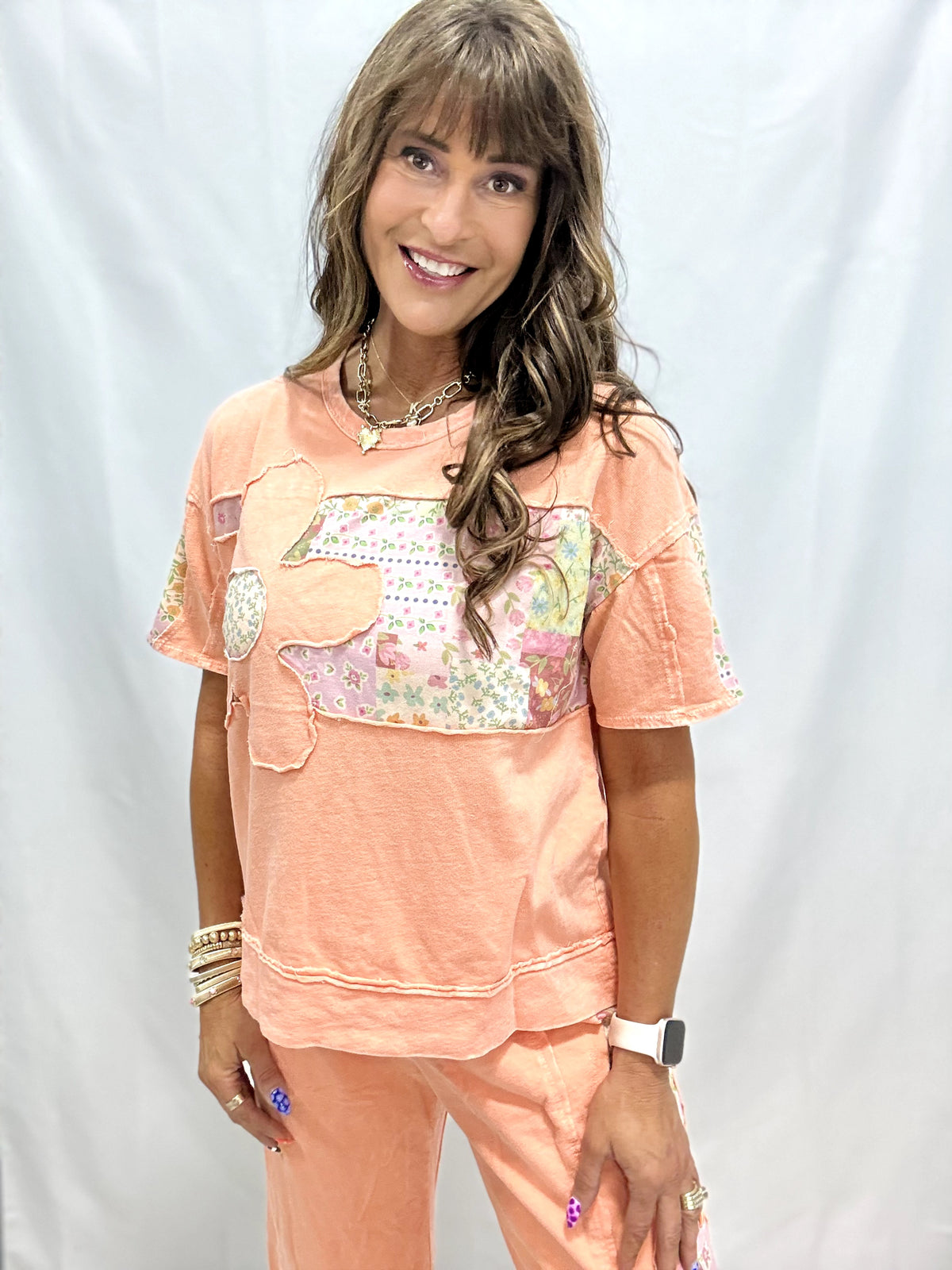 Blush And Bloom Floral Patch Top In 3 Colors