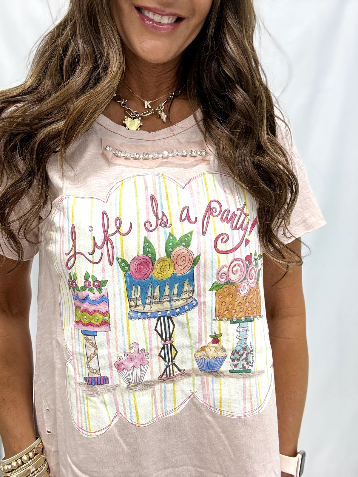 Life Is A Party Tattered Tee