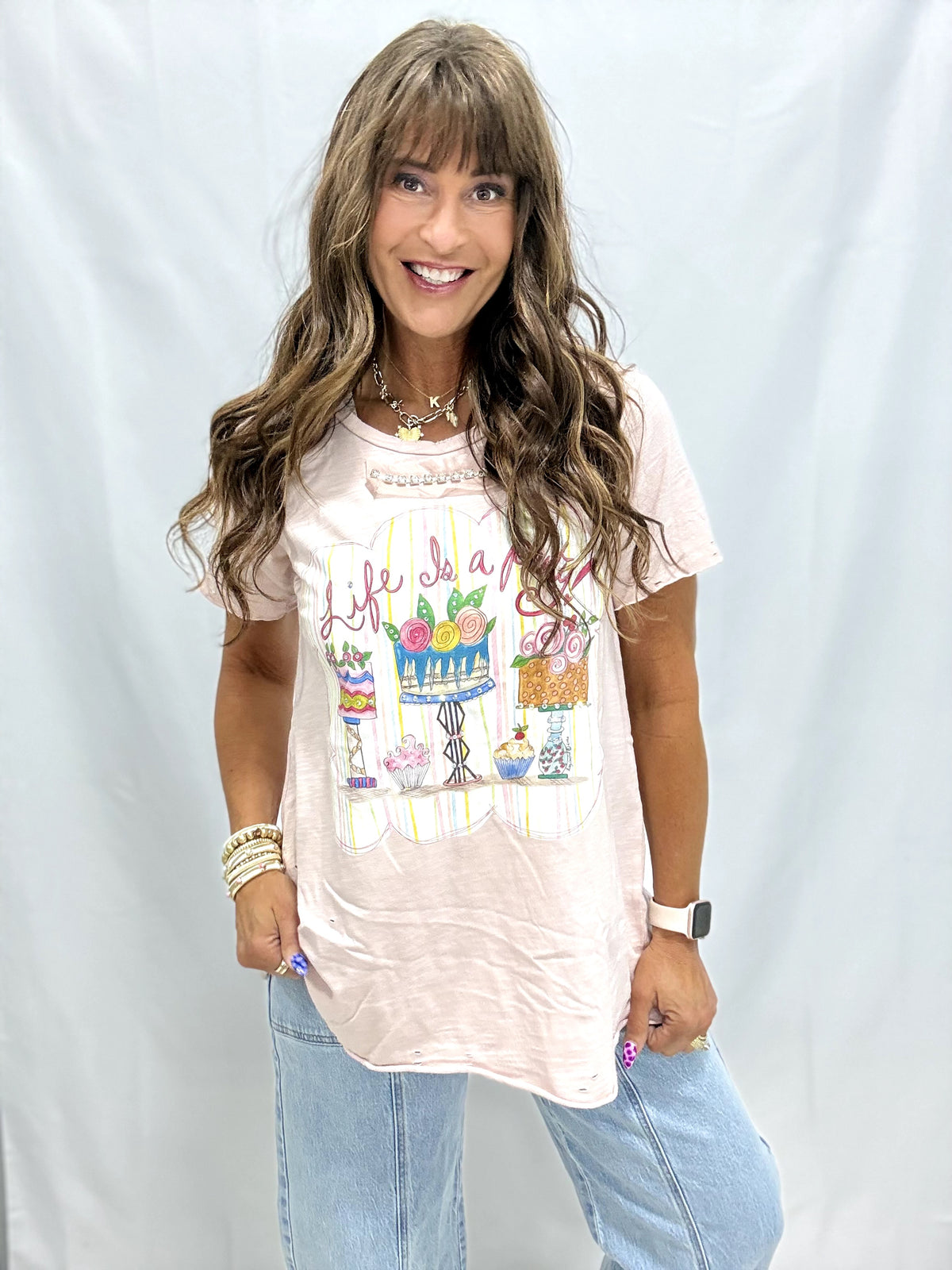 Life Is A Party Tattered Tee