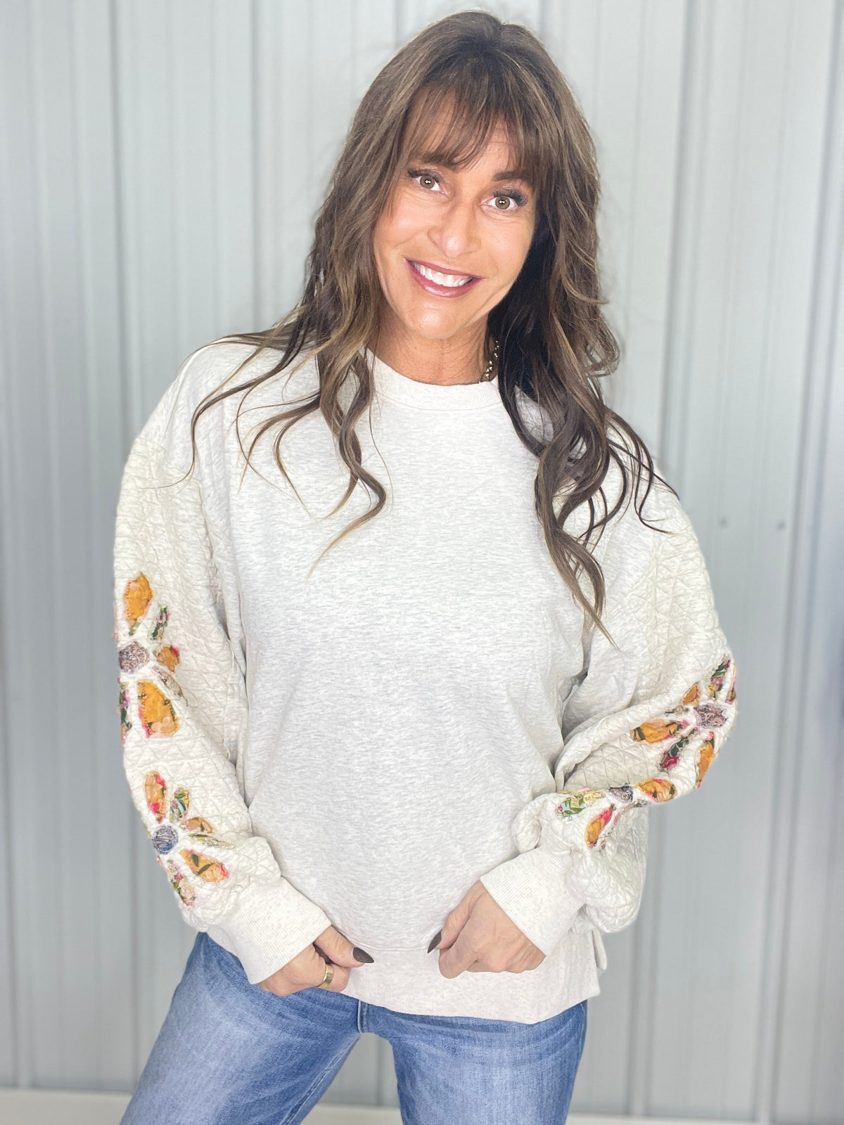 Wildflower Sleeve Pullover in 2 Colors