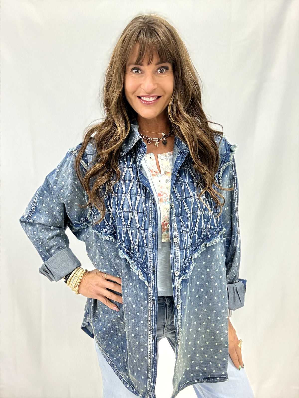 Vintage Charm Polka Dot Top