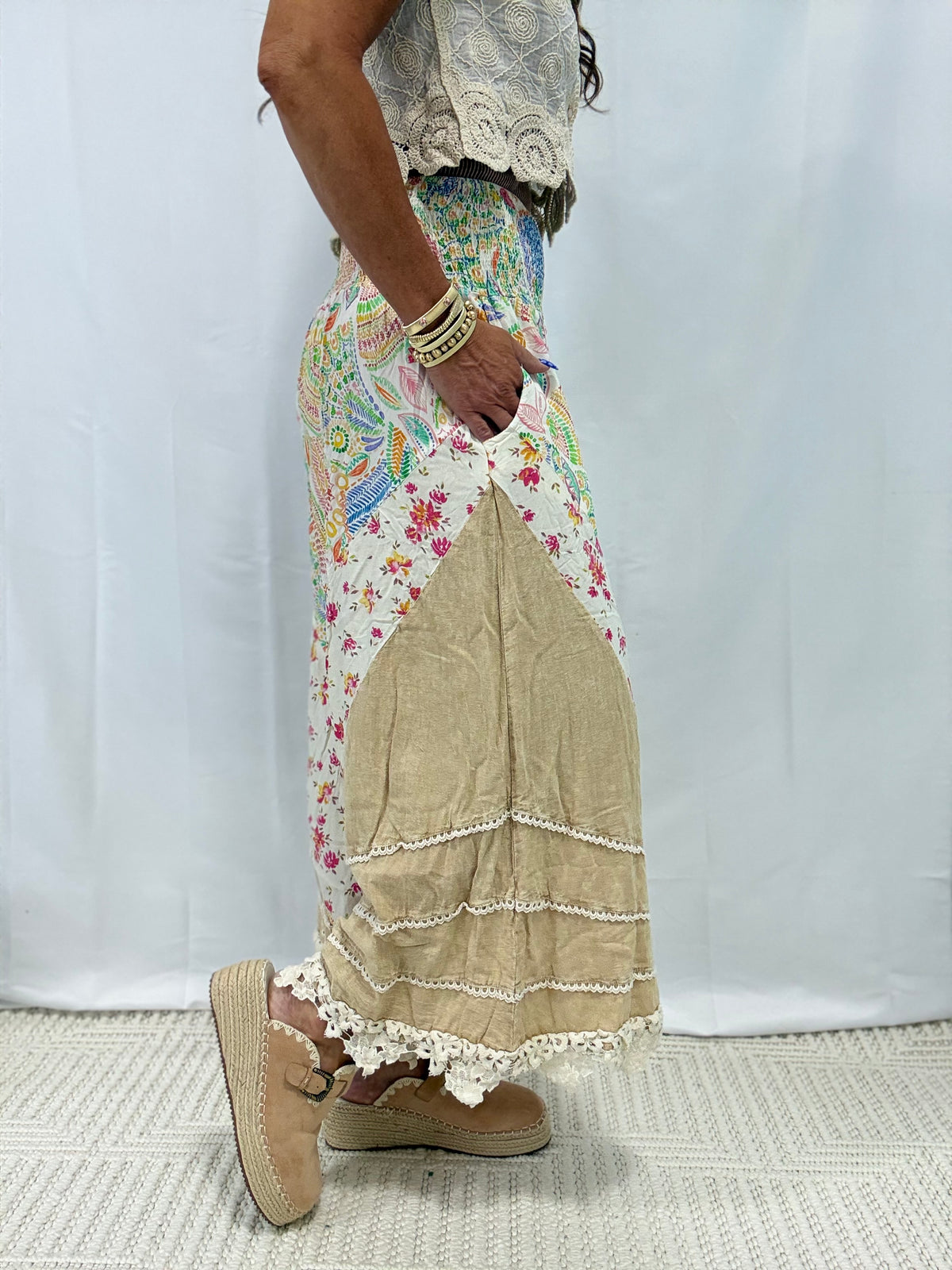 Oli & Hali Nature Festival Smocked Waist Pants