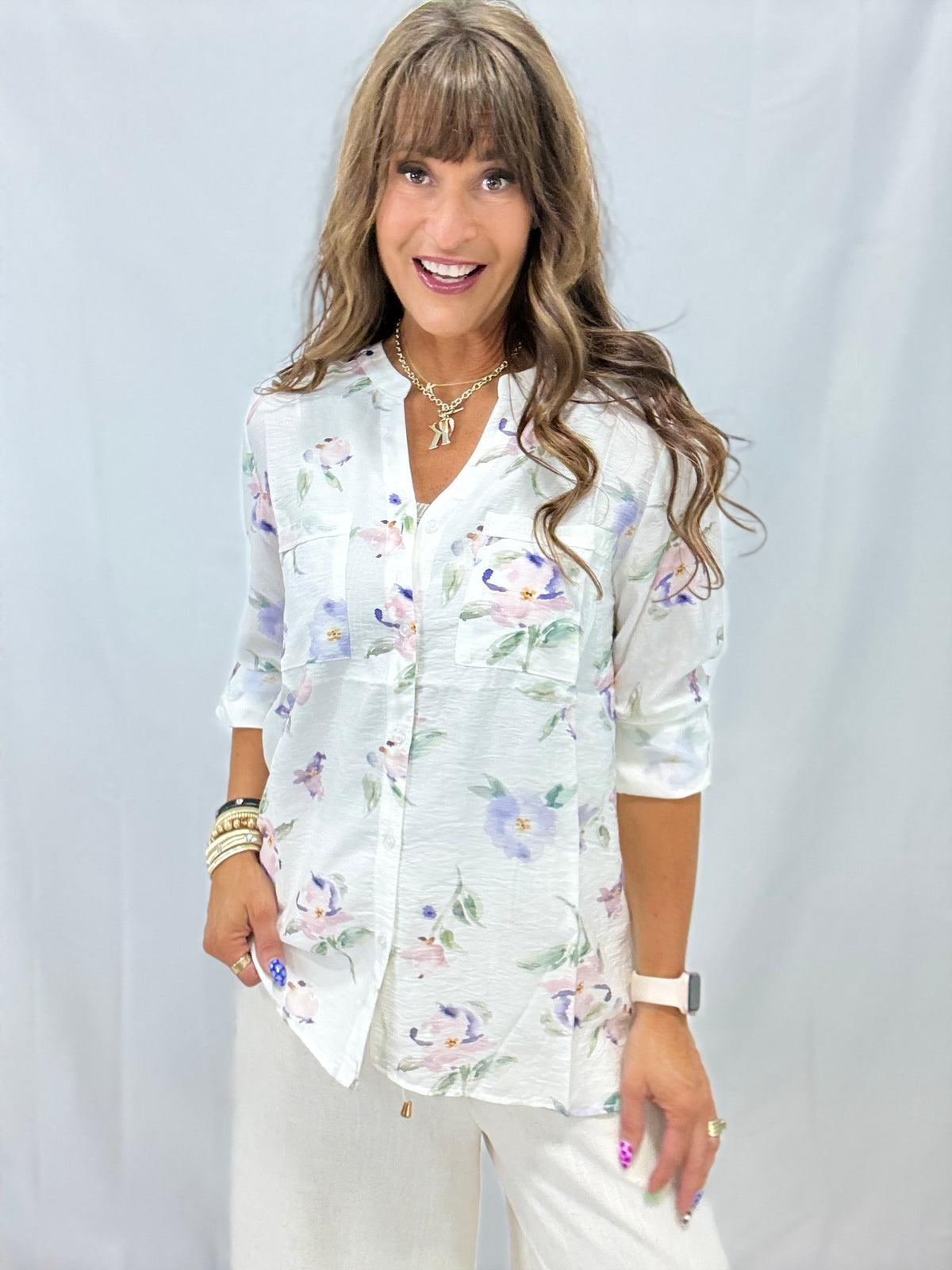 Pastel Daydream Button Up Top
