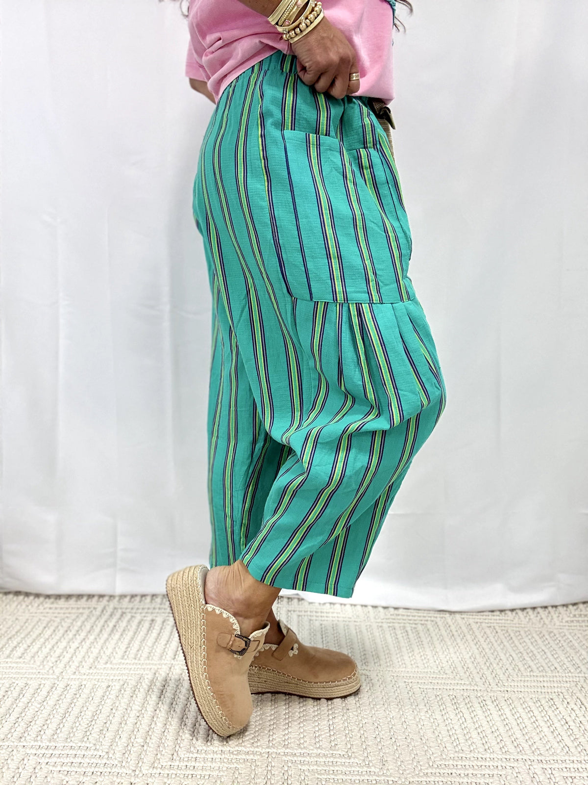 Trying Something New Barrel Pants In Green
