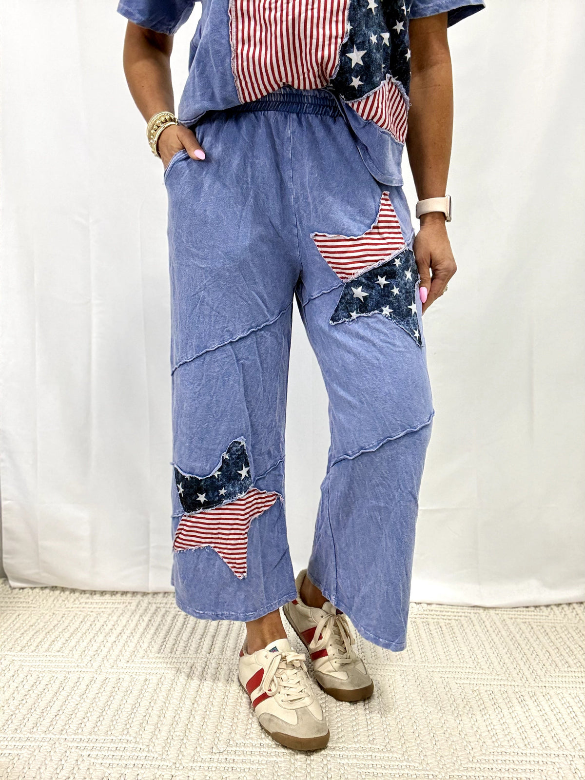 Set On Stars Americana Cropped Pants In 3 Colors