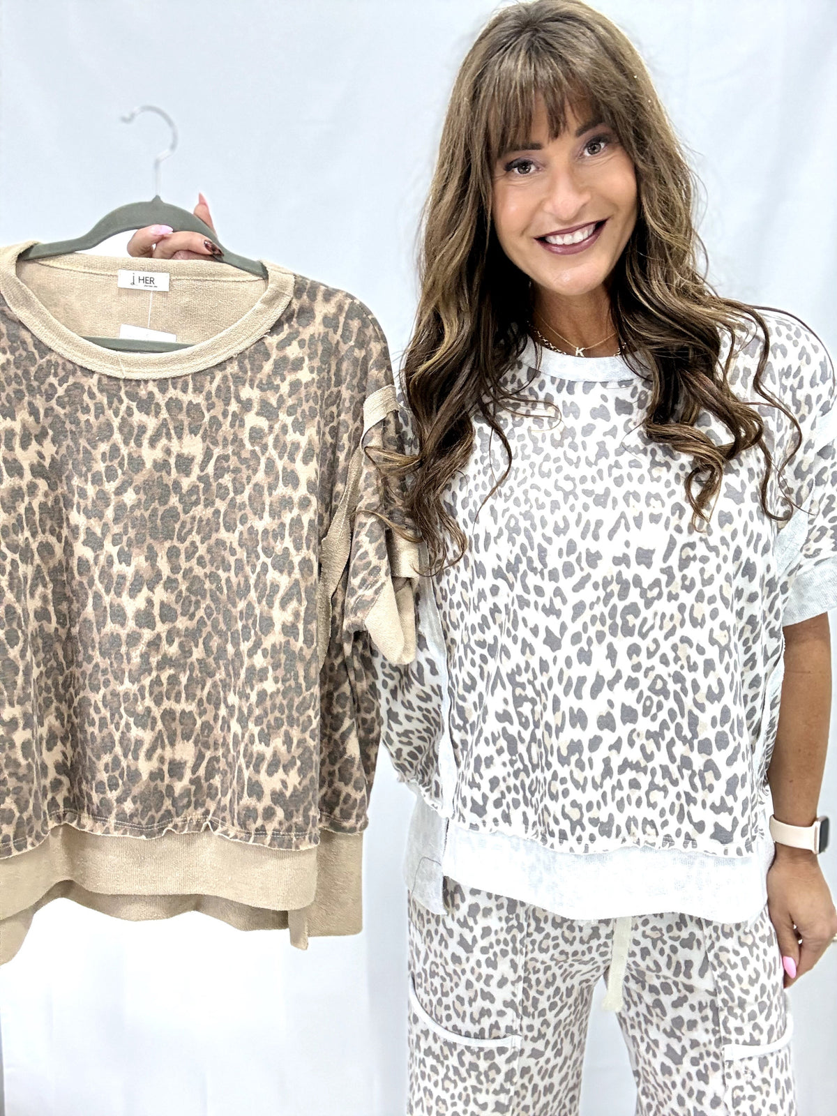 Spotted Cutie Crewneck Top In 3 Colors