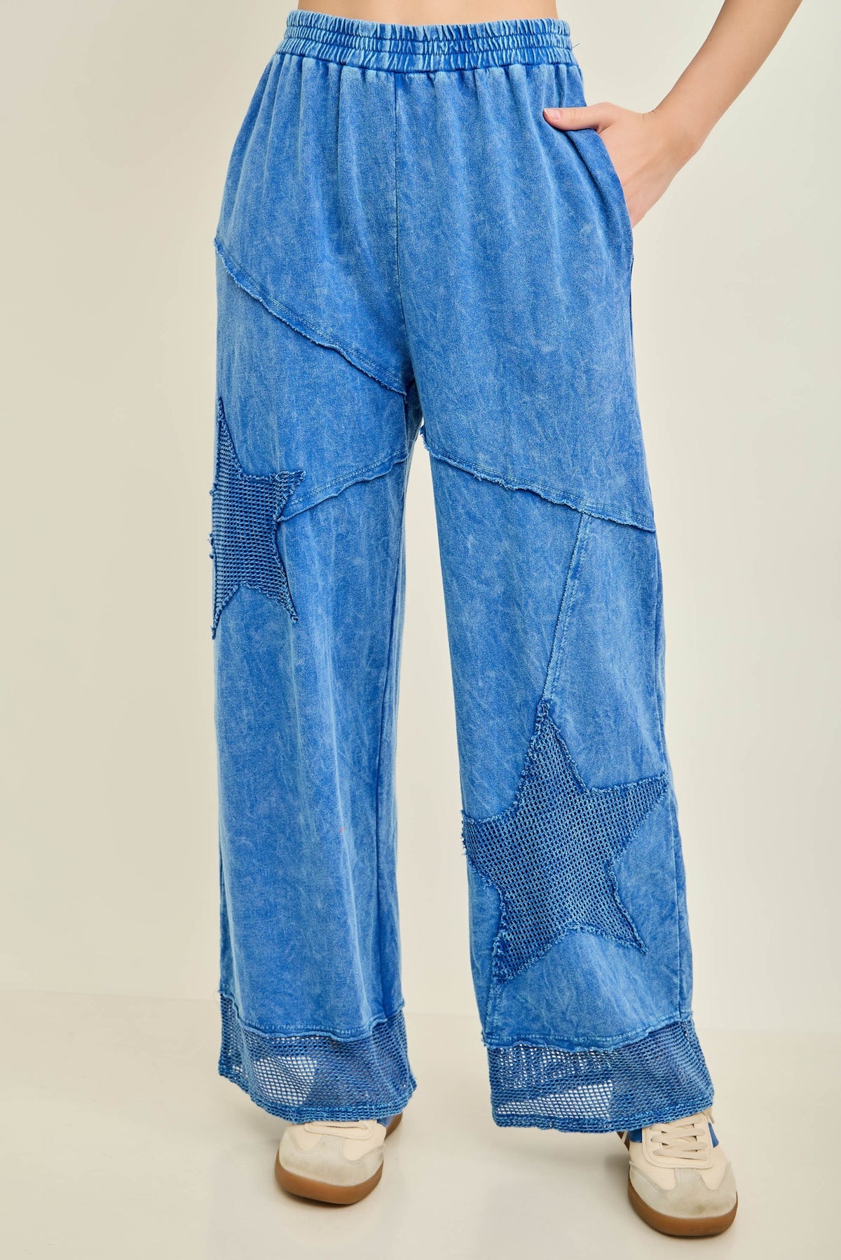 Midnight Wink Star Mesh Pants In 2 Colors