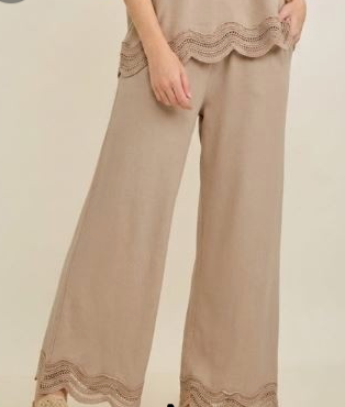 Over This Way Wave Trim Pants In 3 Colors
