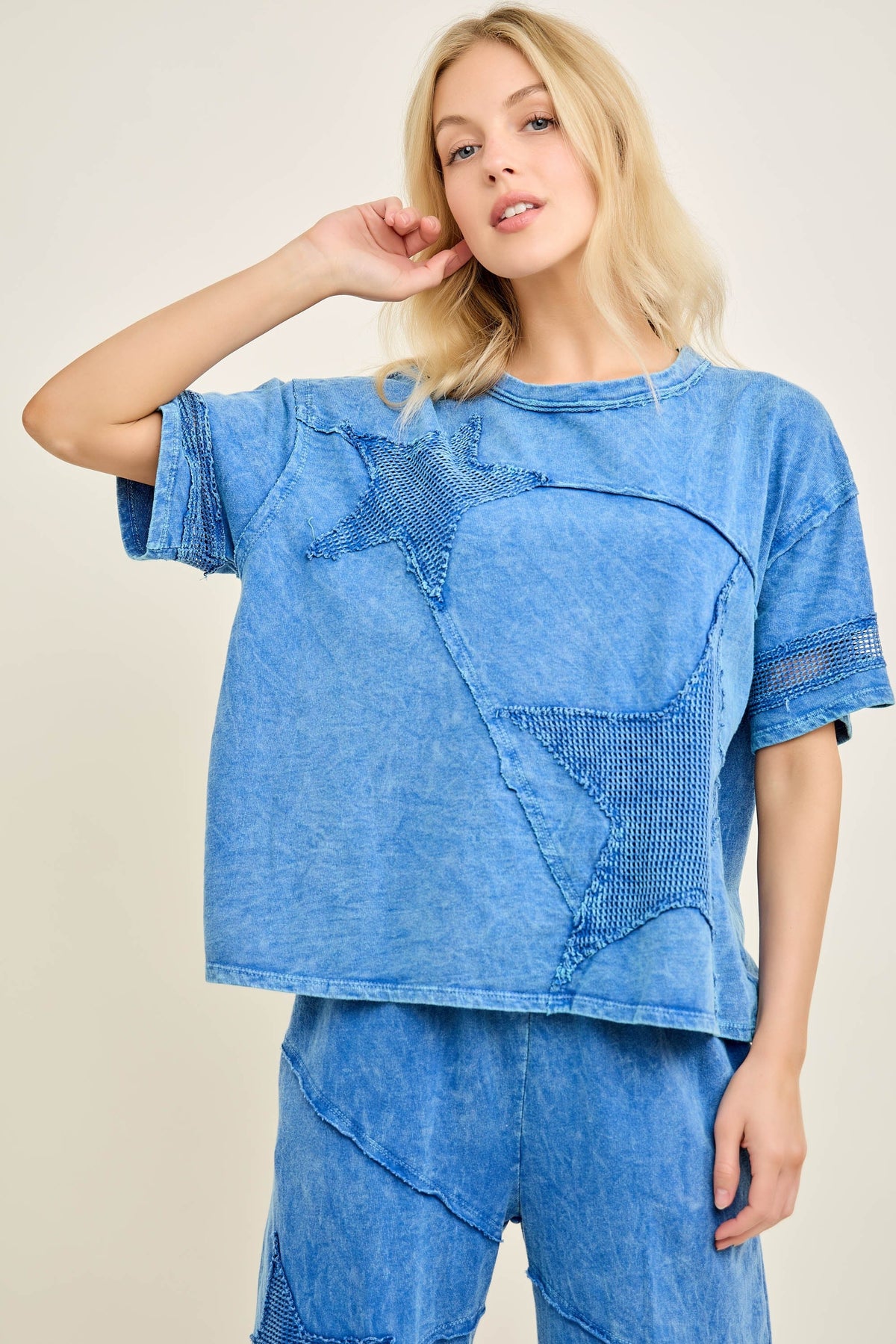Midnight Wink Star Mesh Top In 2 Colors