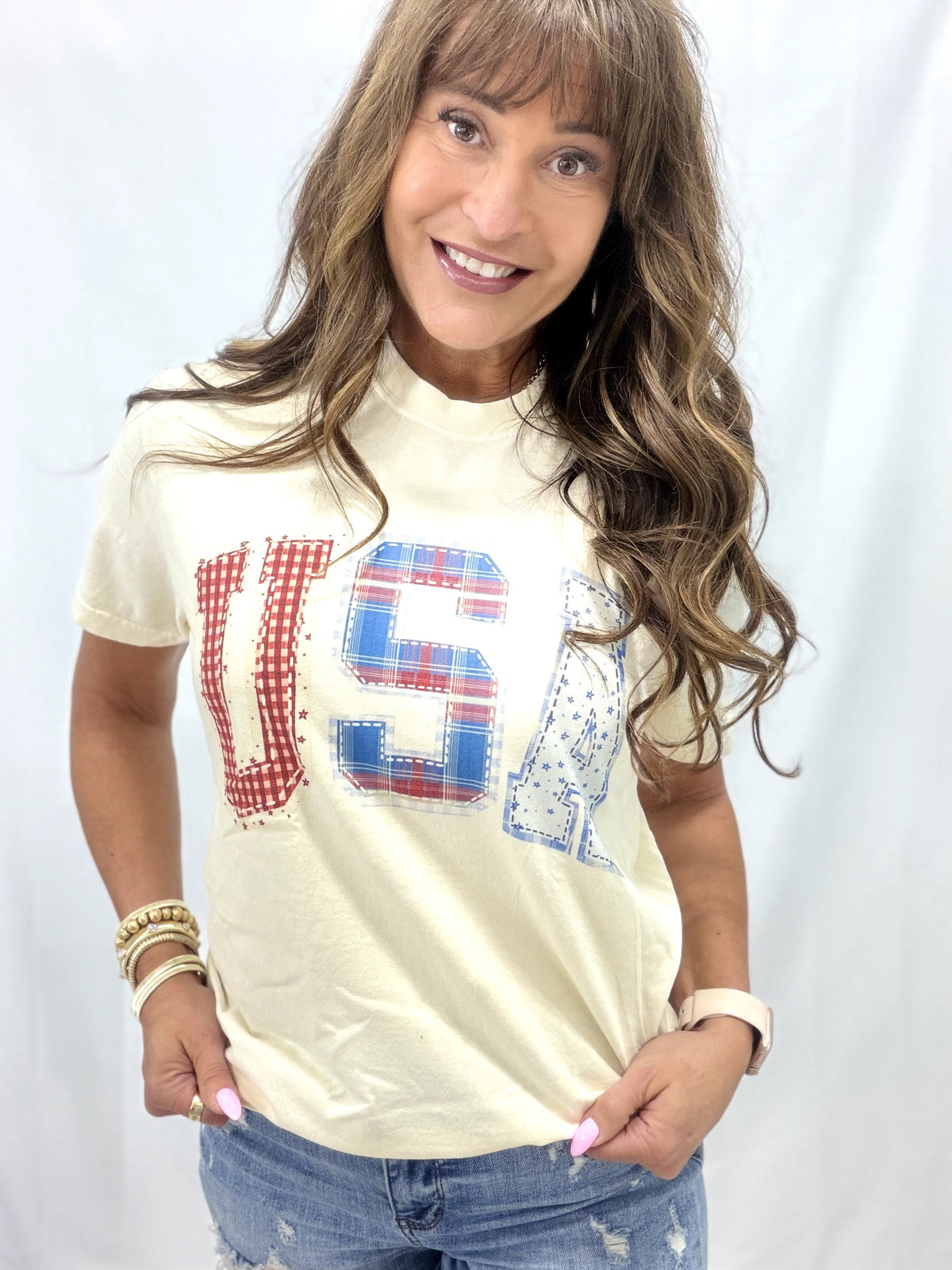 USA Patchwork Graphic Tee *Final Sale*