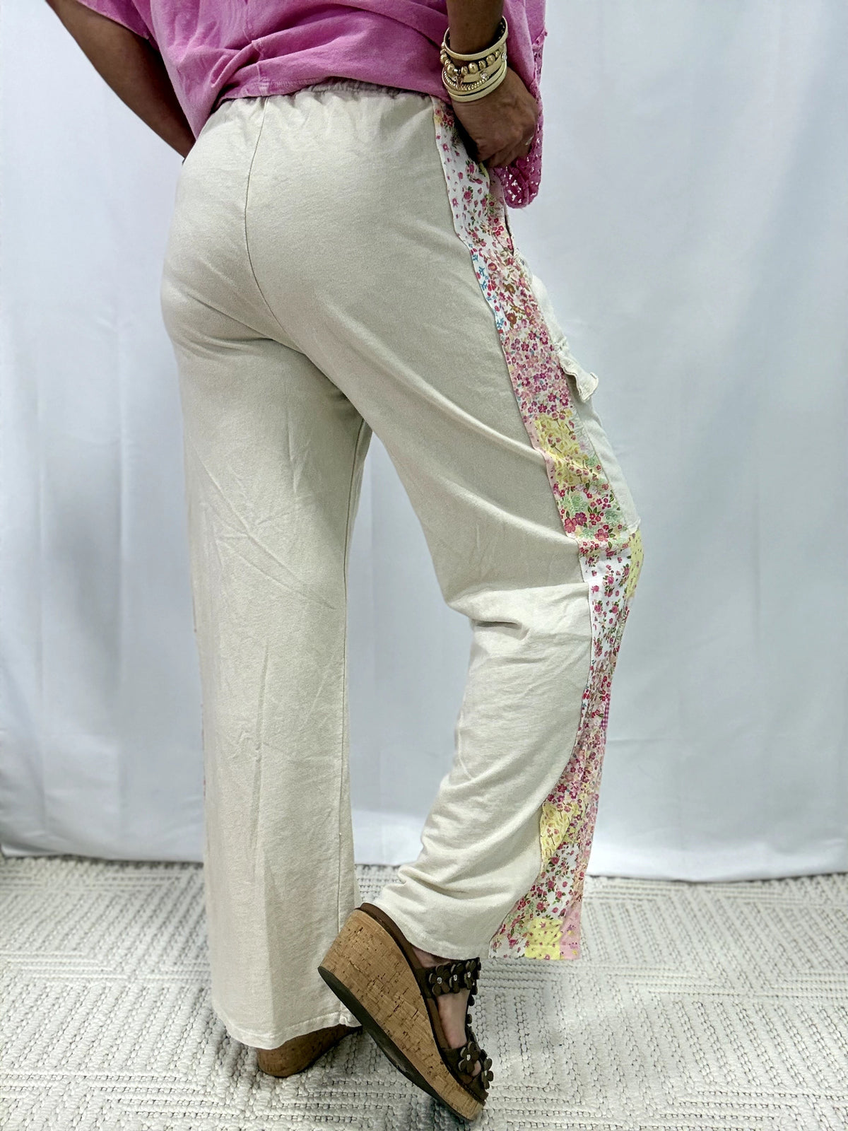 Sparkle Stroll Studded Eyelet Pants In 2 Colors